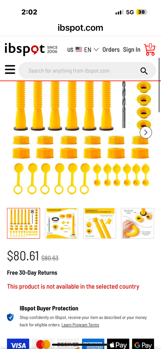 6Kit Gas Can Spout Nozzle Replacement Set,with 6 Screw Collar Coarse Thread and 6Fine Thread-Fits Most of The Cans, with 6 Gas Can Vent Caps,6 Thick Rubber pad,6 Spout Cover,6 Base Caps 1 Drill Lid