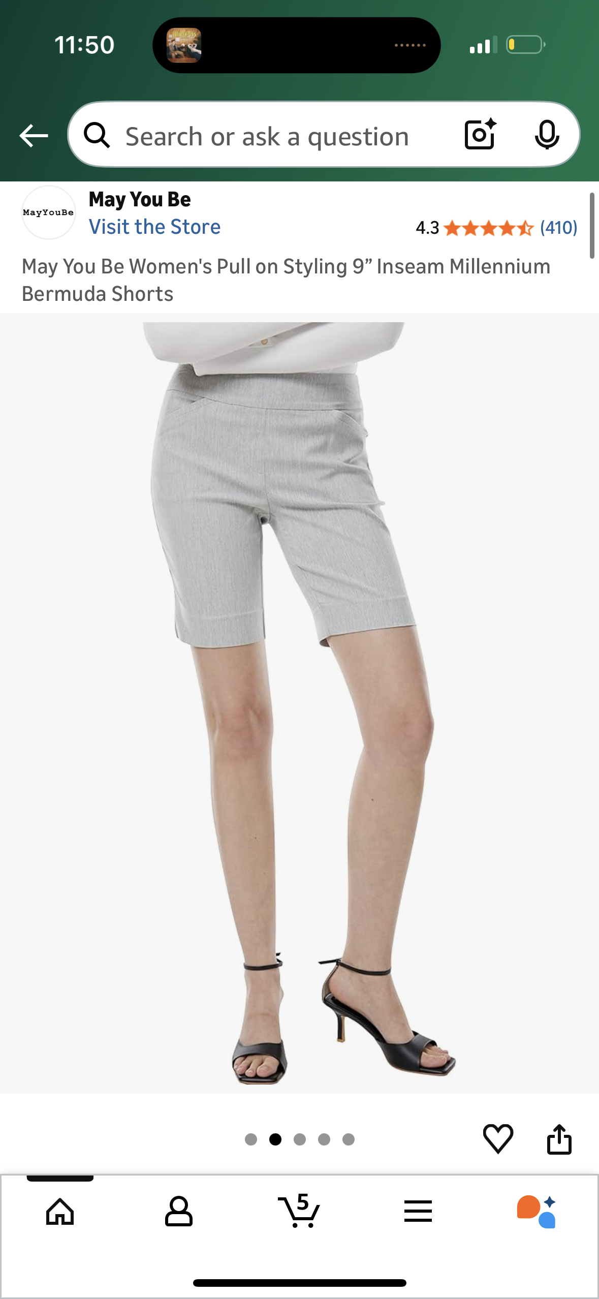 Women's Pull on Styling 9” Inseam Millennium Bermuda Shorts (Size XX-Large)