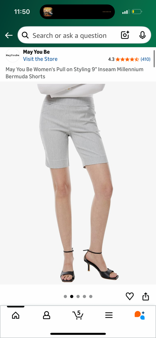 Women's Pull on Styling 9” Inseam Millennium Bermuda Shorts (Size XX-Large)