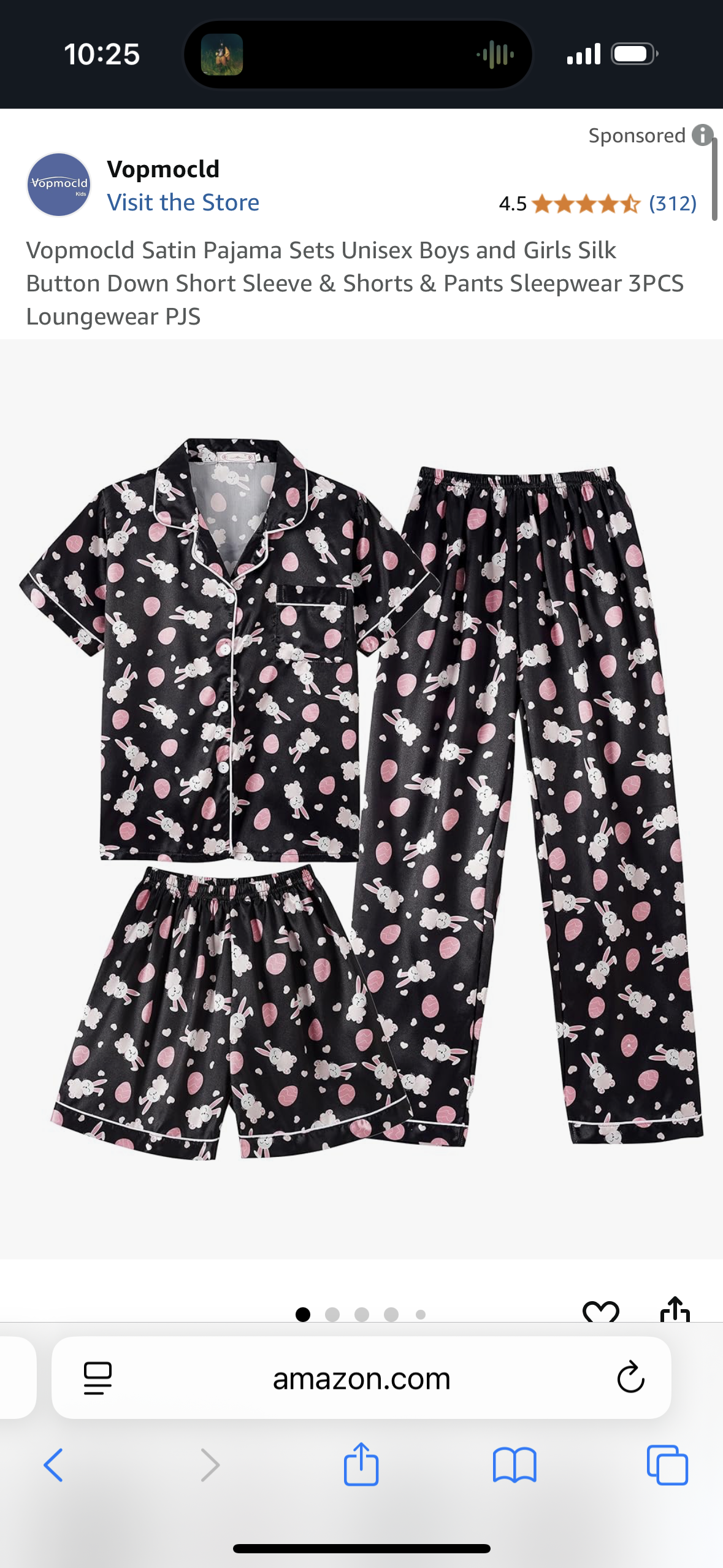 Vopmocld Satin Pajama Sets Unisex Boys and Girls Silk Button Down Short Sleeve & Shorts & Pants Sleepwear 3PCS Loungewear PJS Size 16