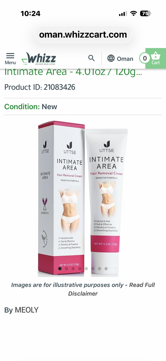 MEOLY Hair Removal Cream for Women: Sensitive Formula for Intimate Area - 4.01oz / 120g…