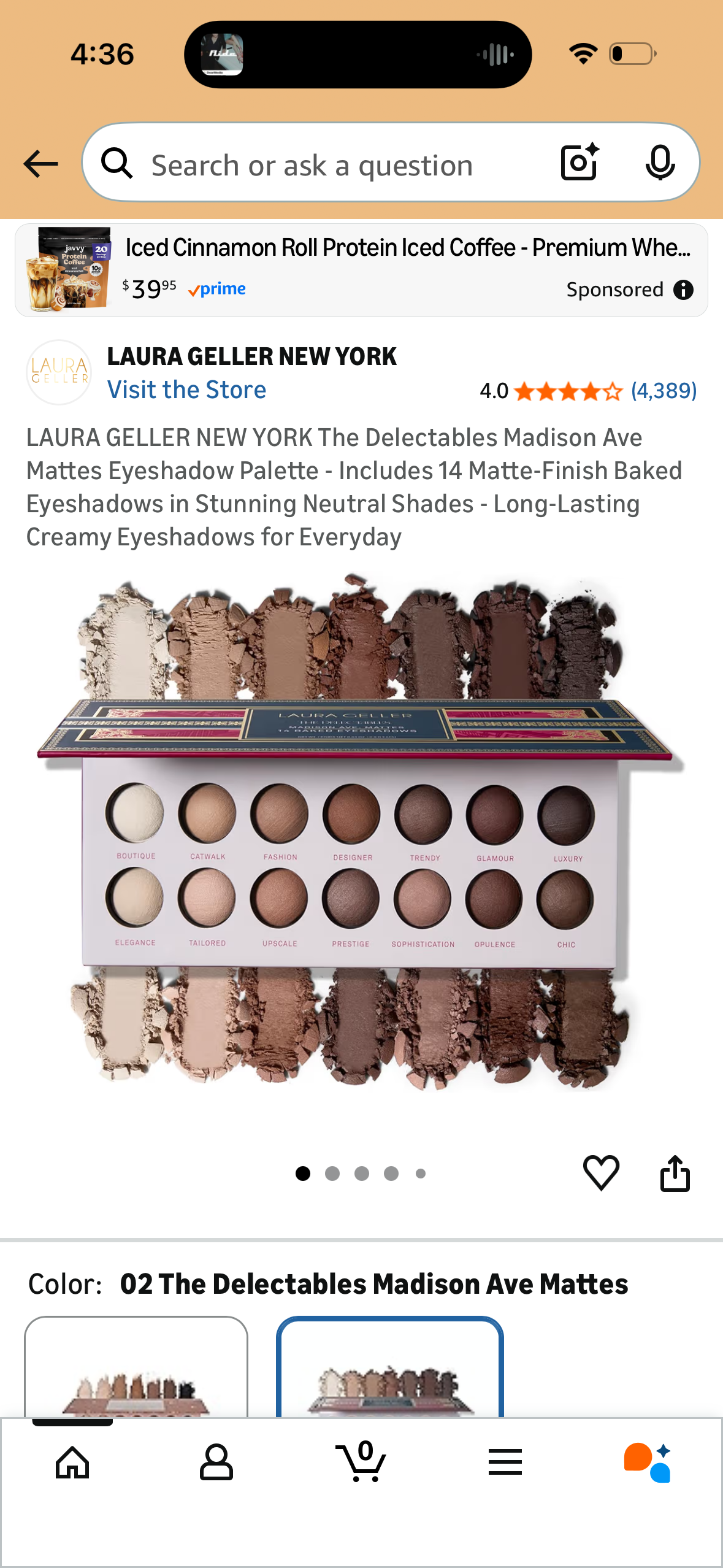 LAURA GELLER NEW YORK The Delectables Madison Ave Mattes Eyeshadow Palette - Includes 14 Matte-Finish Baked Eyeshadows in Stunning Neutral Shades - Long-Lasting Creamy Eyeshadows for Everyday