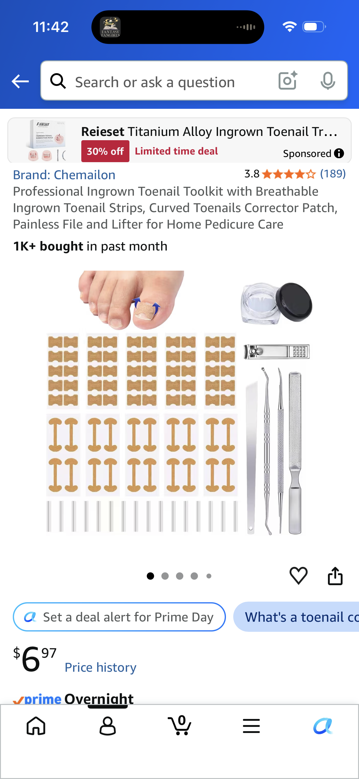 Professional Ingrown Toenail Toolkit with Breathable Ingrown Toenail Strips, Curved Toenails Corrector Patch, Painless File and Lifter for Home Pedicure Care