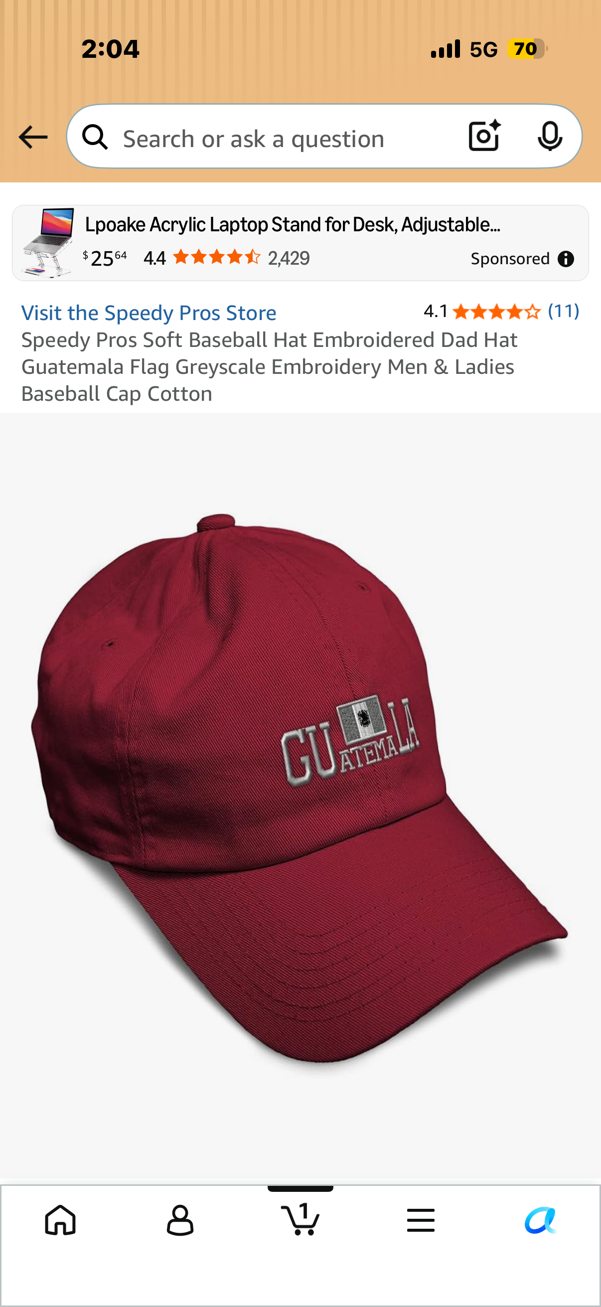 Speedy Pros Soft Baseball Hat Embroidered Dad Hat Guatemala Flag Greyscale Embroidery Men & Ladies Baseball Cap Cotton