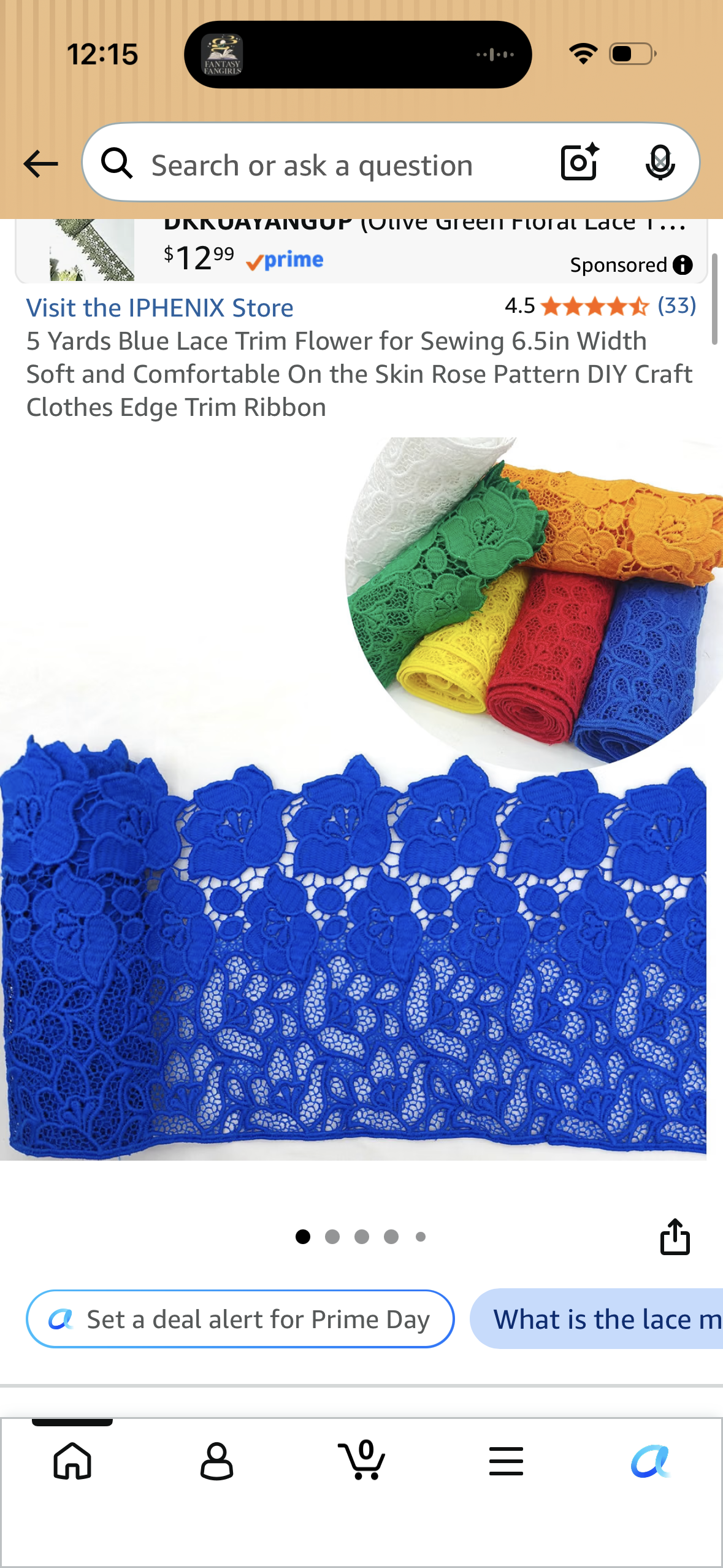 5 Yards Blue Lace Trim Flower for Sewing 6.5in Width Soft and Comfortable On the Skin Rose Pattern DIY Craft Clothes Edge Trim Ribbon