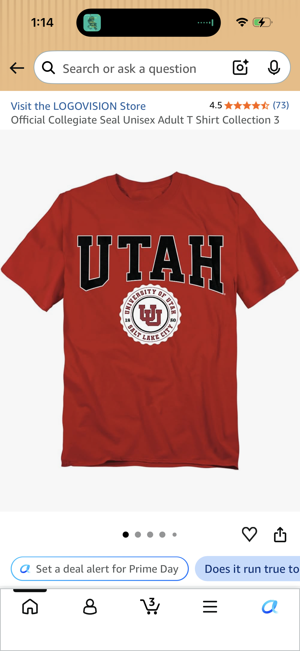 Official Collegiate Seal Unisex Adult T Shirt Collection (Size Small)