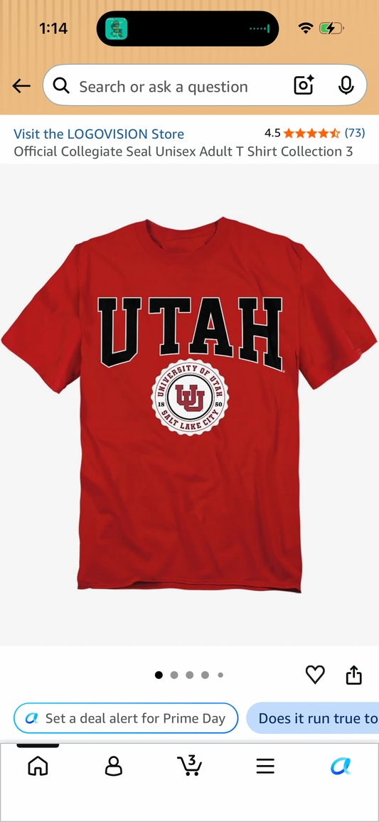 Official Collegiate Seal Unisex Adult T Shirt Collection (Size Small)