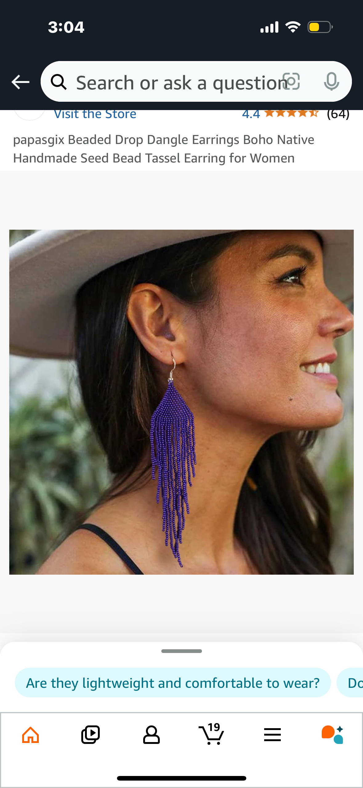 Beaded Drop Dangle Earrings Boho Native Handmade Seed Bead Tassel Earring for Women