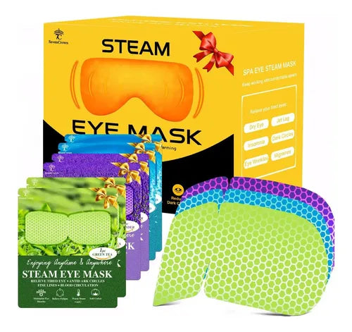 30 Pcs Steam Eye Mask for Puffy Eyes & Dark Circles, Self-Heating Sleep Mask for Travel Essentials, Hydrating & Soothing Eye Patches, Self-Care SPA Relaxation Gifts for Women, Men,Stocking Stuffers