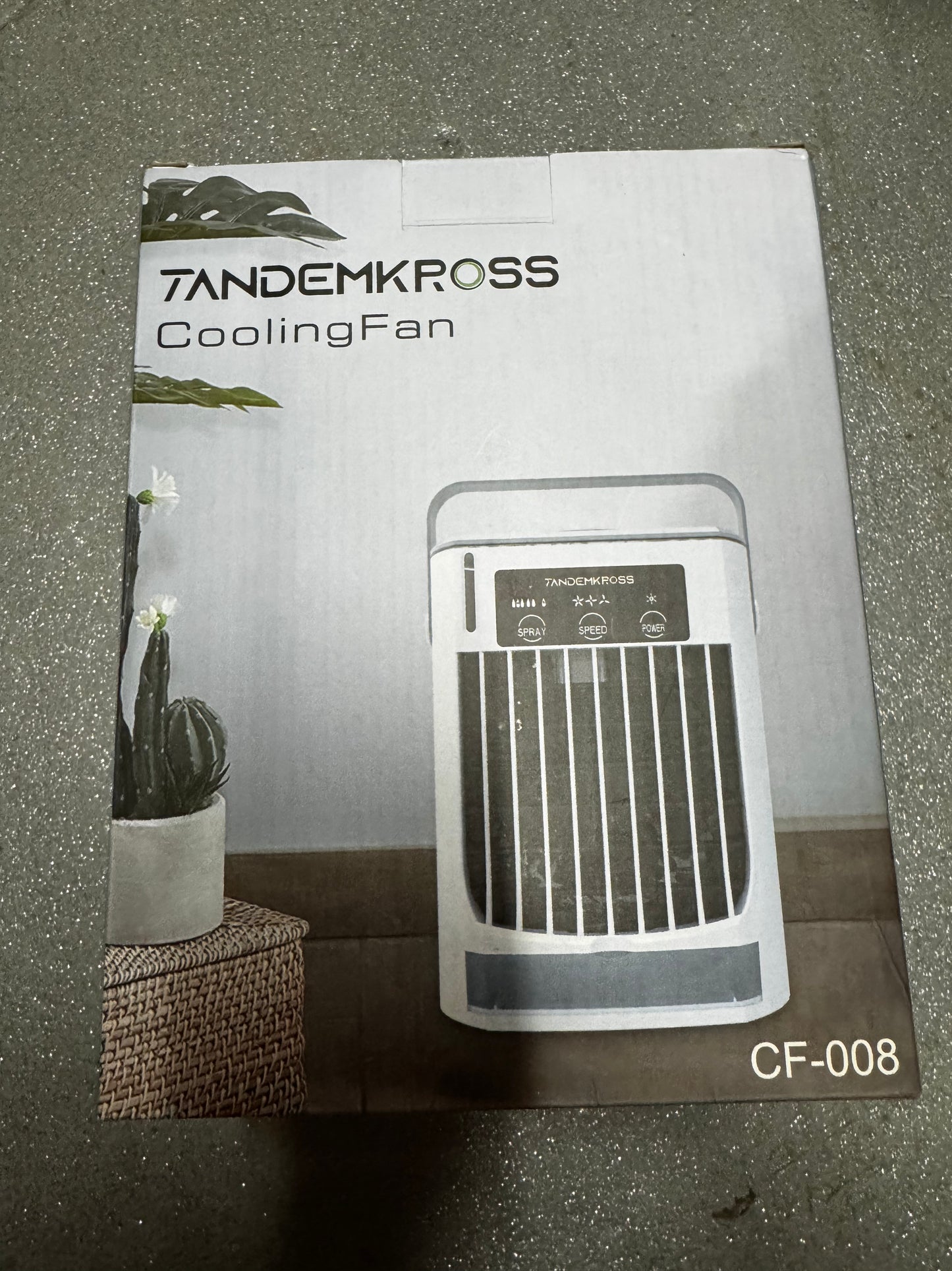 Portable Air Conditioner Cooling Fan, 500ML Rechargeable Mini Evaporative Air Cooler, 3 Wind Speeds Desktop Conditioners Fan