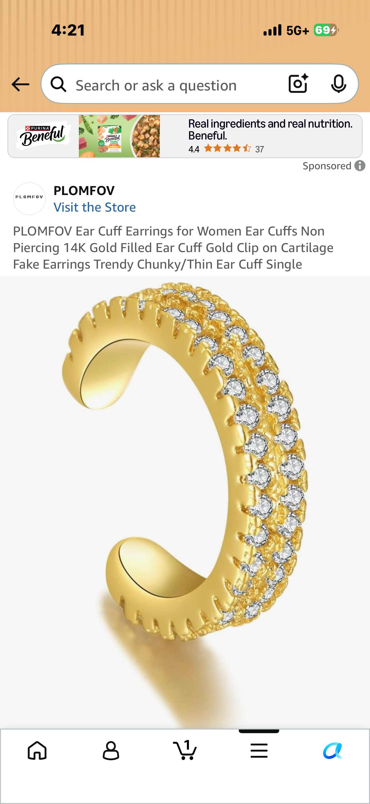 Ear Cuff Earrings for Women Ear Cuffs Non Piercing 14K Gold Filled Ear Cuff Gold Clip on Cartilage Fake Earrings Trendy Chunky/Thin Ear Cuff Single