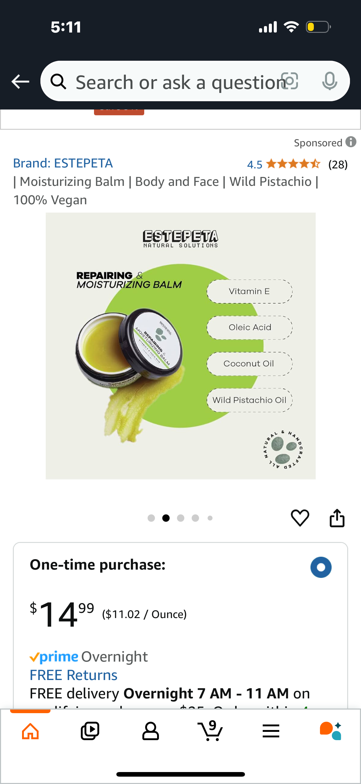 Moisturizing Balm | Body and Face | Wild Pistachio | 100% Vegan