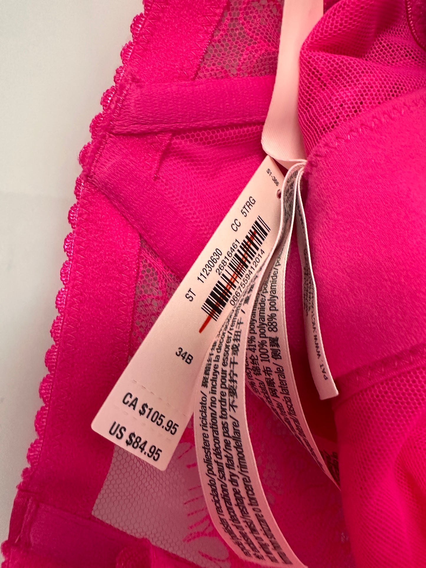 Victoria’s Secrets Bra Size 34D