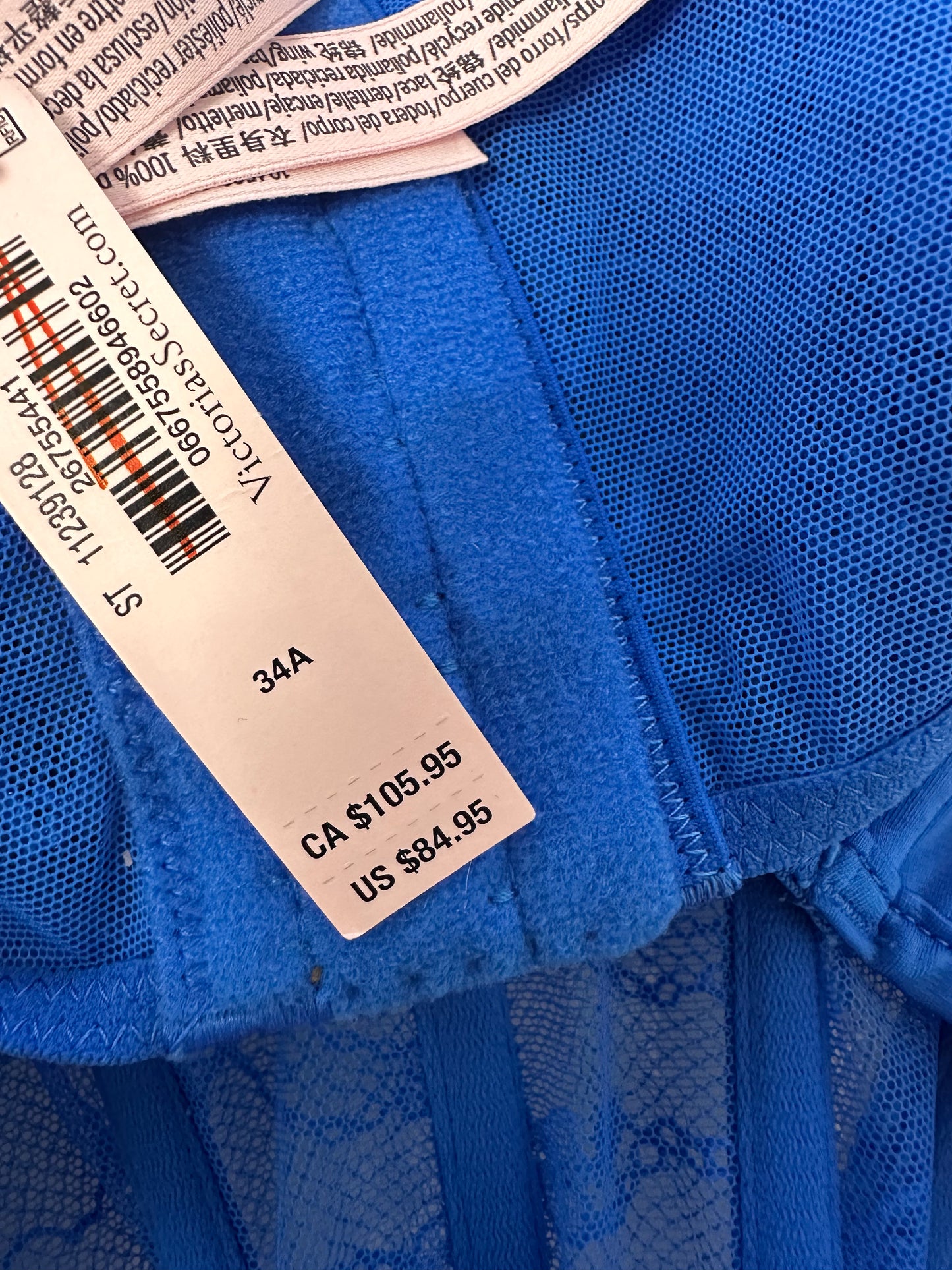 Victoria’s Secrets Bra Size 34A