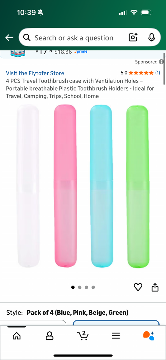 4 PCS Travel Toothbrush case with Ventilation Holes – Portable breathable Plastic Toothbrush Holders - Ideal for Travel, Camping, Trips, School, Home