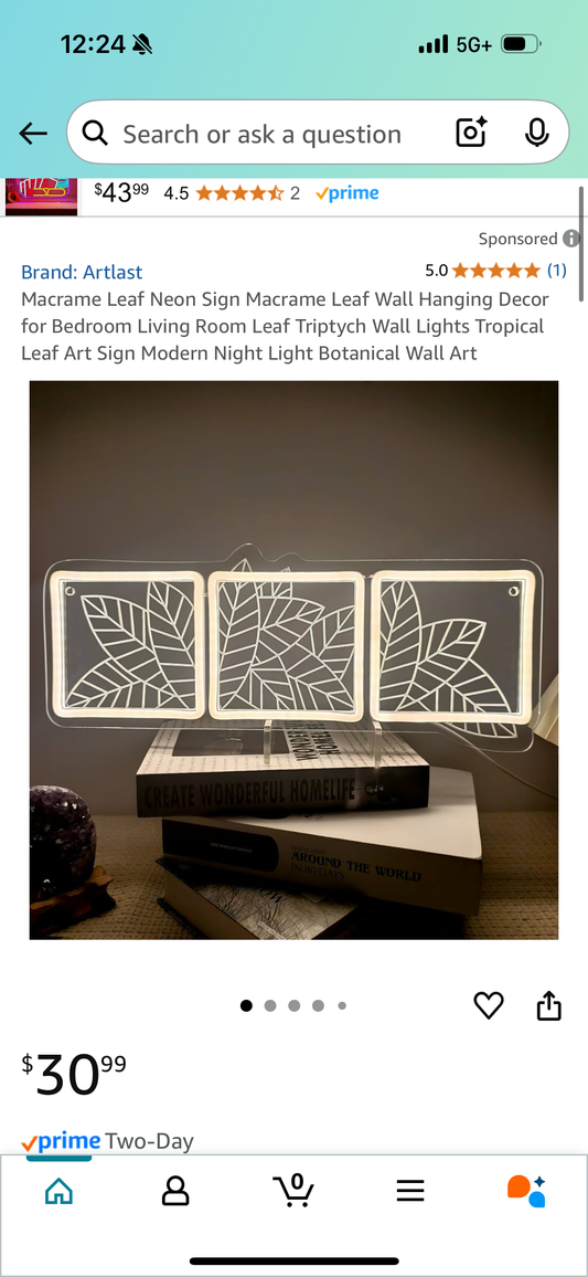 Macrame Leaf Neon Sign Macrame Leaf Wall Hanging Decor for Bedroom Living Room Leaf Triptych Wall Lights Tropical Leaf Art Sign Modern Night Light Botanical Wall Art