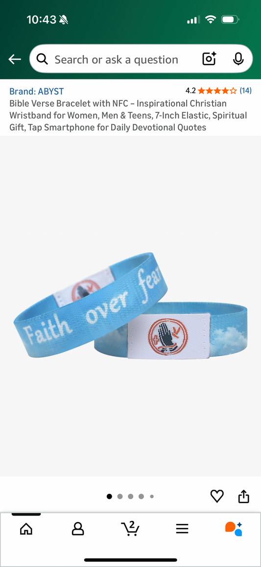 Bible Verse Bracelet with NFC – Inspirational Christian Wristband for Women, Men & Teens, 7-Inch Elastic, Spiritual Gift, Tap Smartphone for Daily Devotional Quotes