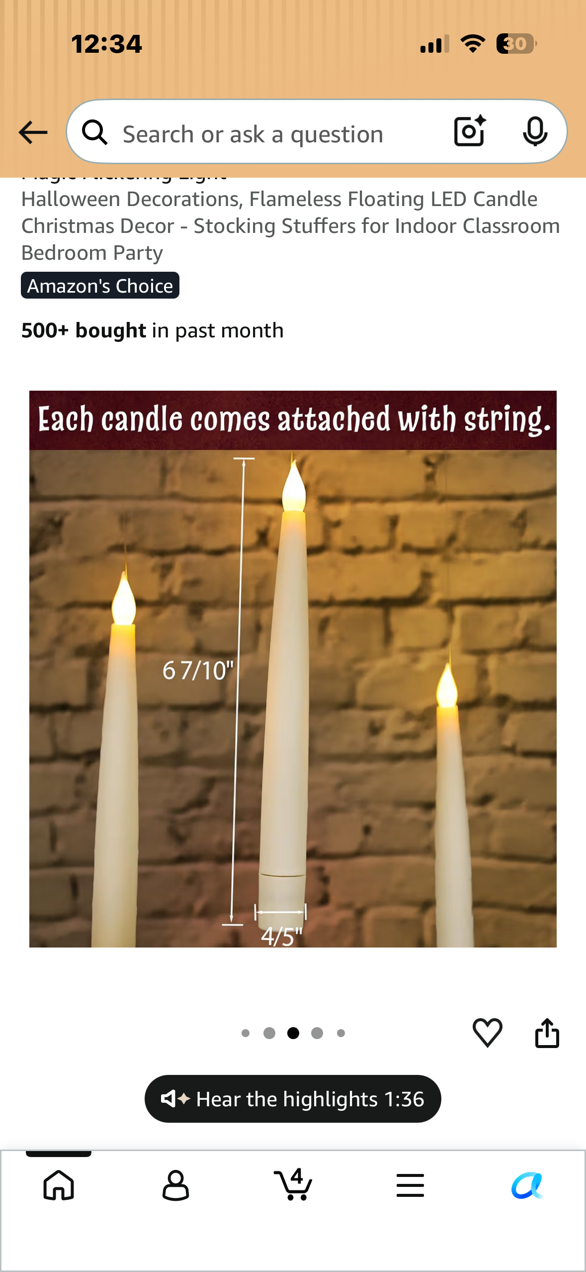 ORIENTAL CHERRY Floating Candles with Wand, 12 Pcs Magic Flickering Light Halloween Decorations, Flameless Floating LED Candle Christmas Decor - Stocking Stuffers for Indoor Classroom Bedroom Party