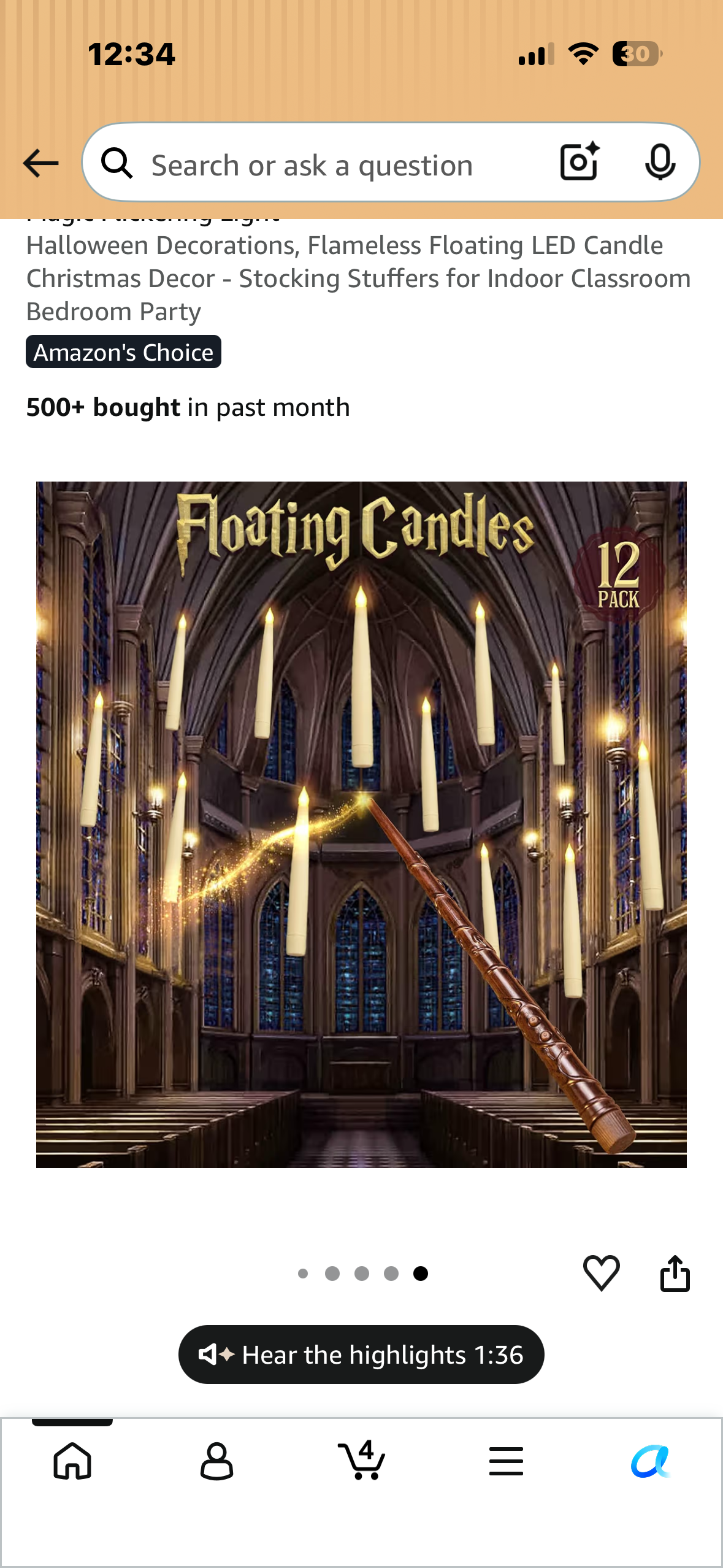 ORIENTAL CHERRY Floating Candles with Wand, 12 Pcs Magic Flickering Light Halloween Decorations, Flameless Floating LED Candle Christmas Decor - Stocking Stuffers for Indoor Classroom Bedroom Party