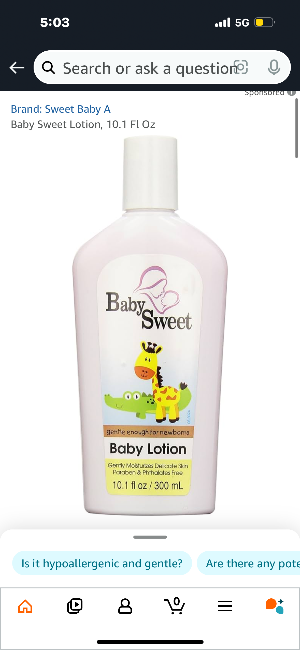 Baby Sweet Lotion, 10.1 Fl Oz