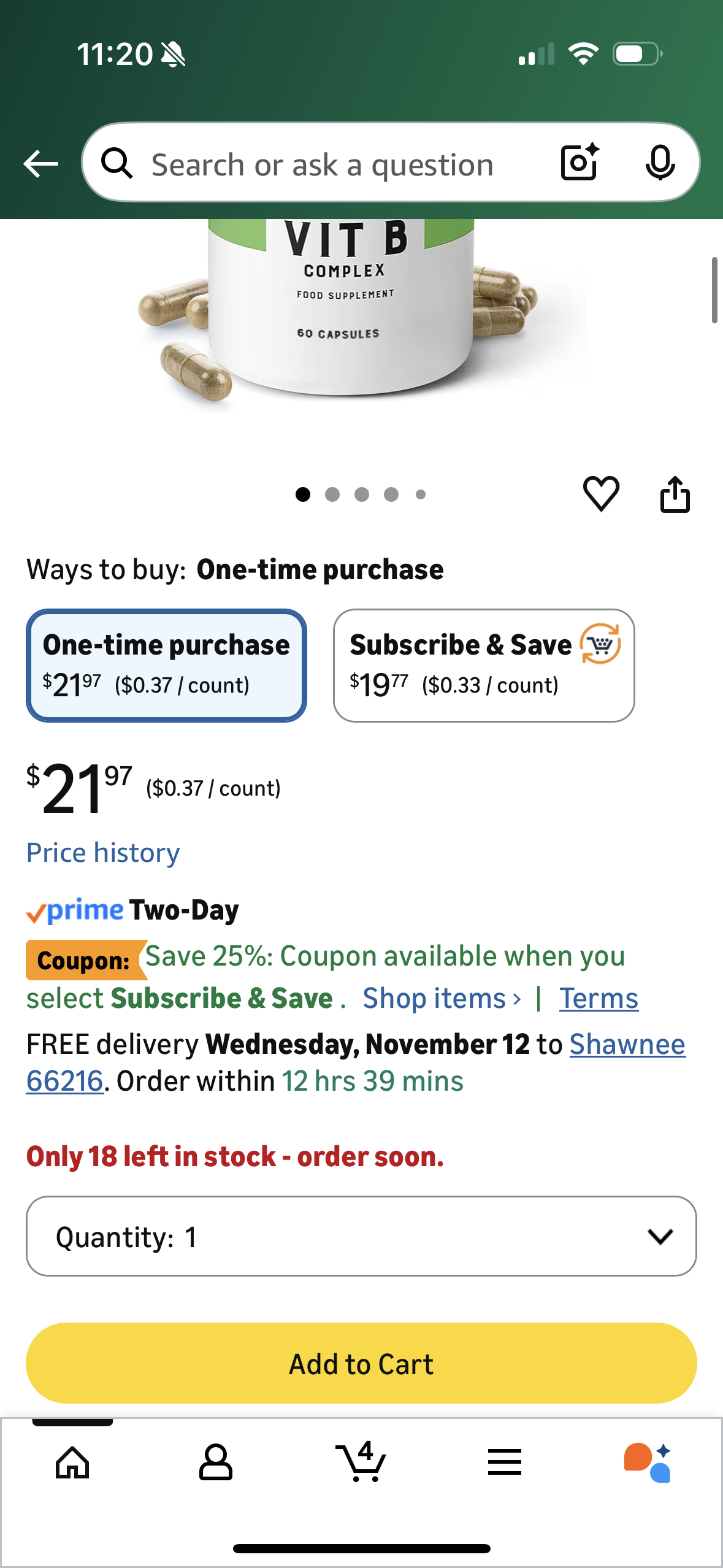 CHEERS Vitamin B Complex Supplement | 113.5mg Complete B Vitamins with B1, B2, B3, B6, B12 | High Absorption Vegan B Complex for Brain, Nerve & Immune Support | Non-GMO, DRcaps® Plus | 60 Capsules