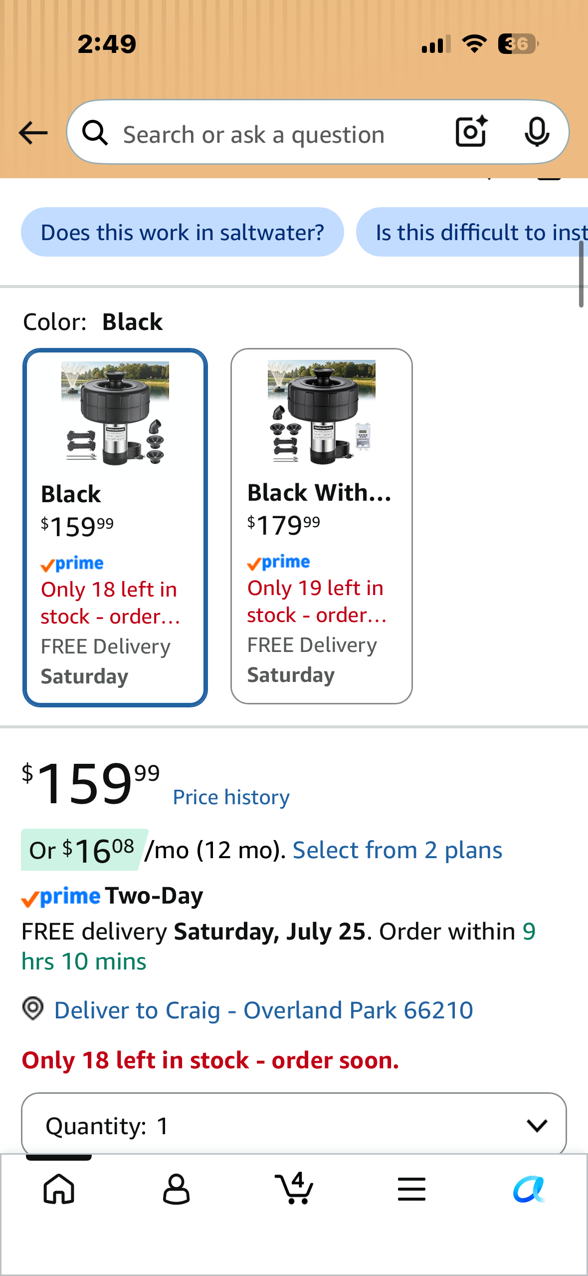 Pond Fountain Aerator, 1HP 750W 110V 15000 GPH Floating Pond Aerator Fountain Pump, Fully Automatic Pond Aerators with 100 FT Power Cord, 2X 100 FT Rope for Outdoor Small Large Ponds Lakes