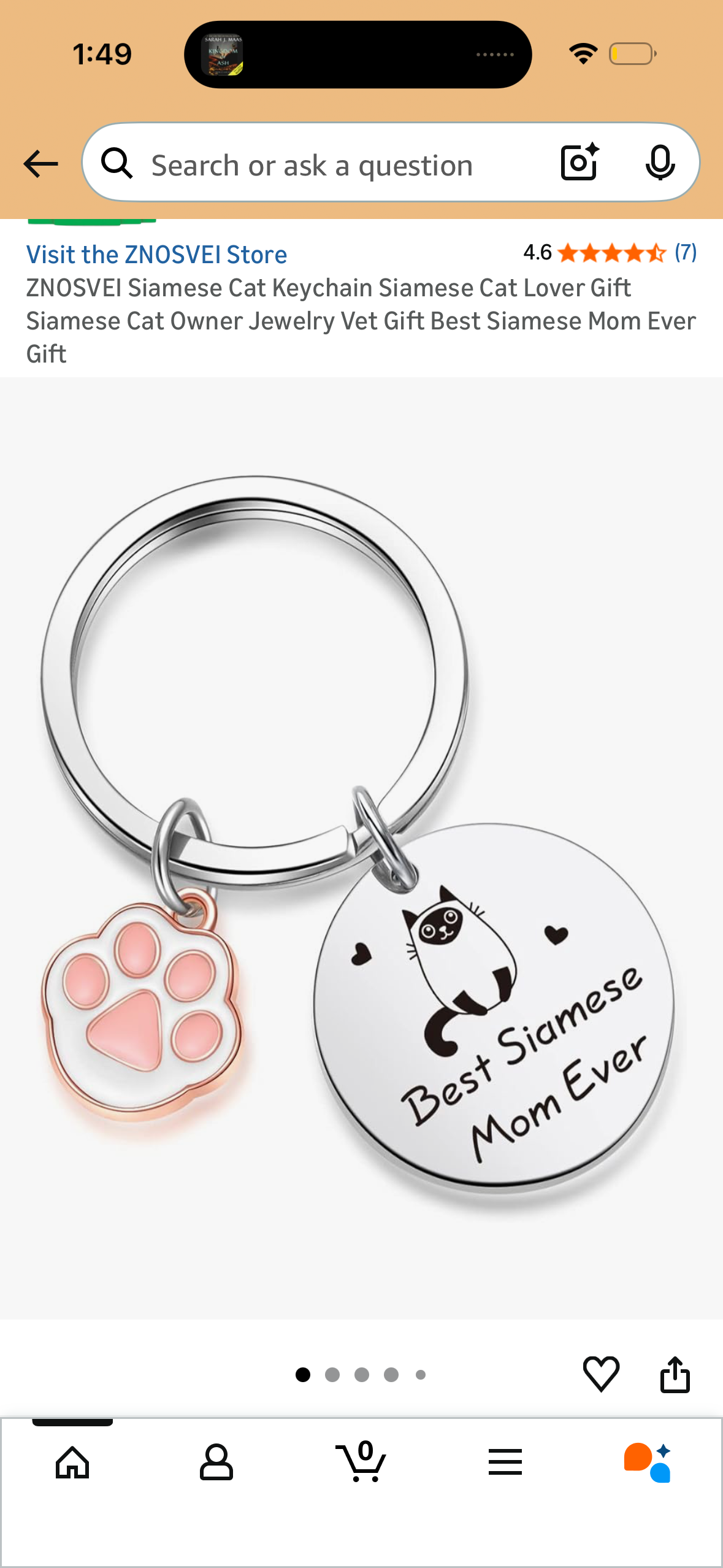 ZNOSVEI Siamese Cat Keychain Siamese Cat Lover Gift Siamese Cat Owner Jewelry Vet Gift Best Siamese Mom Ever Gift