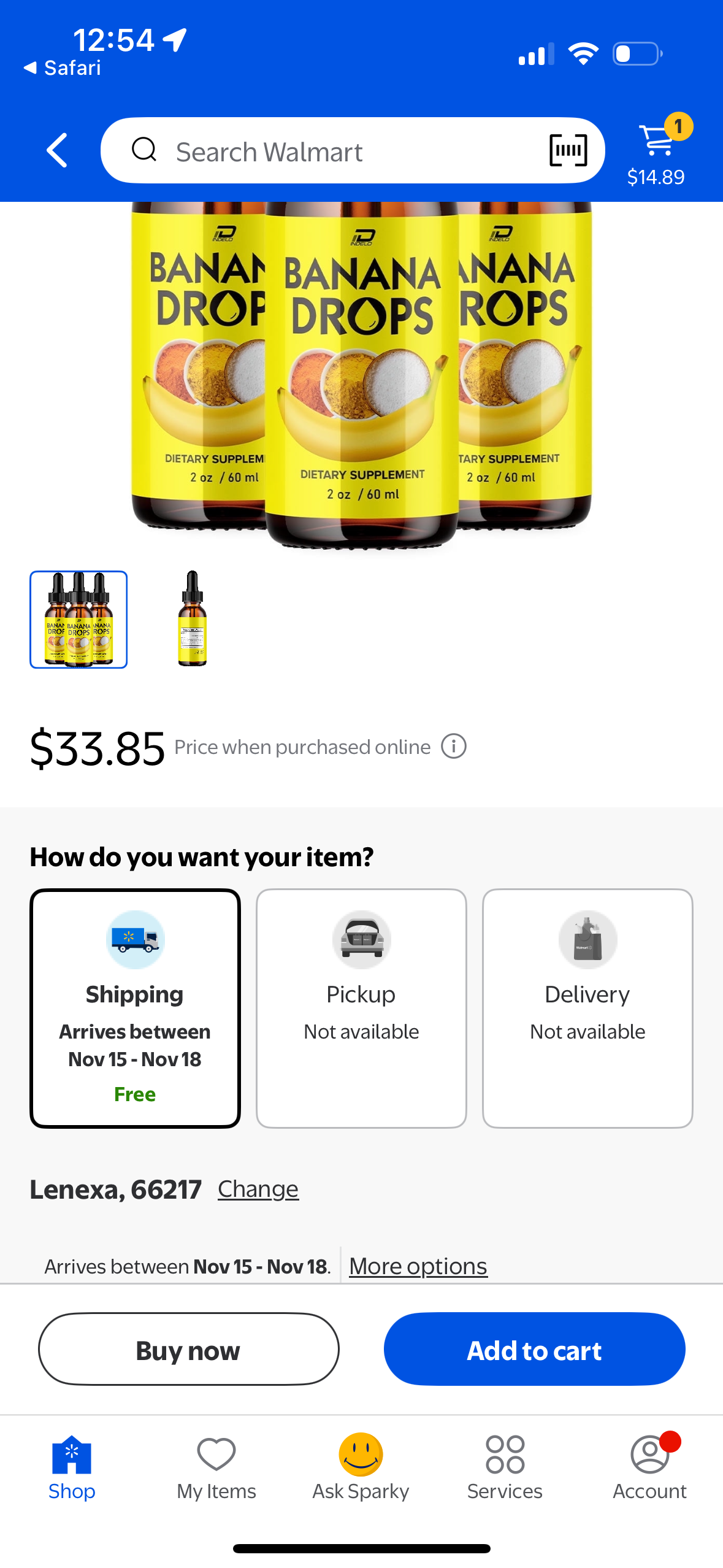 Banana Drops liquid for Healthy Supplement – BananaDrops Circulation, Energy, Immune Support, 3 Pack, 3 Month Supply