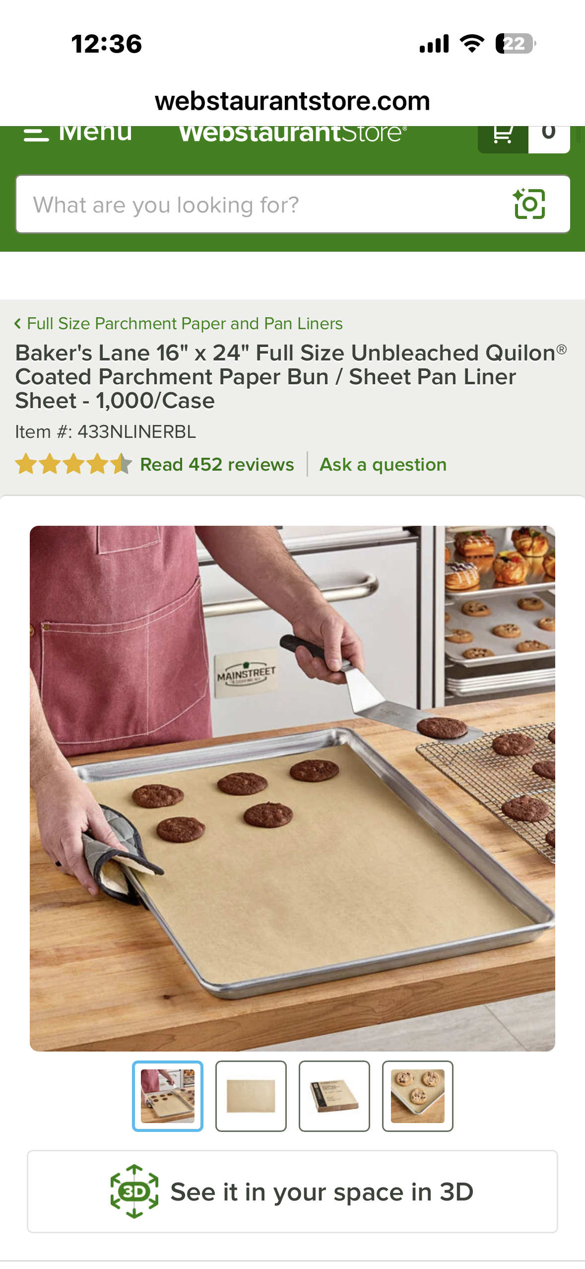 Baker's Lane 16" x 24" Full Size Unbleached Quilon® Coated Parchment Paper Bun / Sheet Pan Liner Sheet - 1,000/Case