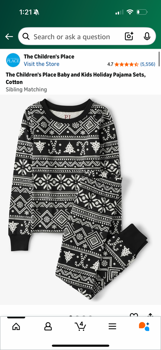 The Children's Place Baby and Kids Holiday Pajama Sets, Cotton (Varying Toddler/Child Sizes)