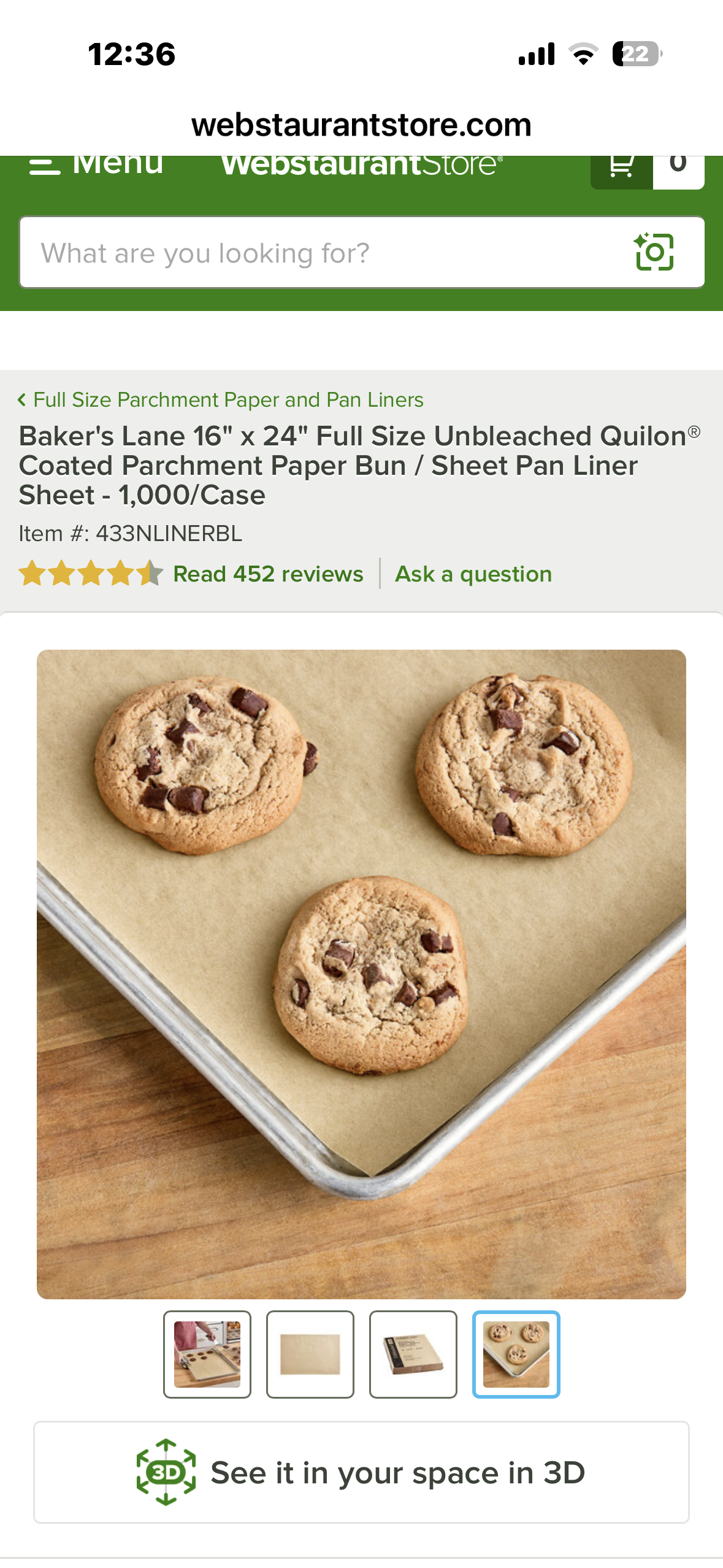 Baker's Lane 16" x 24" Full Size Unbleached Quilon® Coated Parchment Paper Bun / Sheet Pan Liner Sheet - 1,000/Case