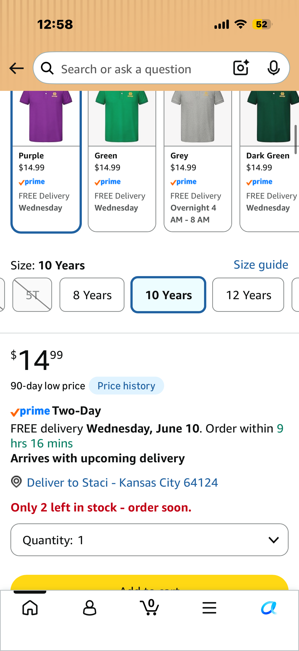 Boys Polo Shirt Cotton Performance Kids Golf Polo Shirts Short Sleeve Dry Fit School Uniform for Boys to Youth Polos (Size 10-12 years)