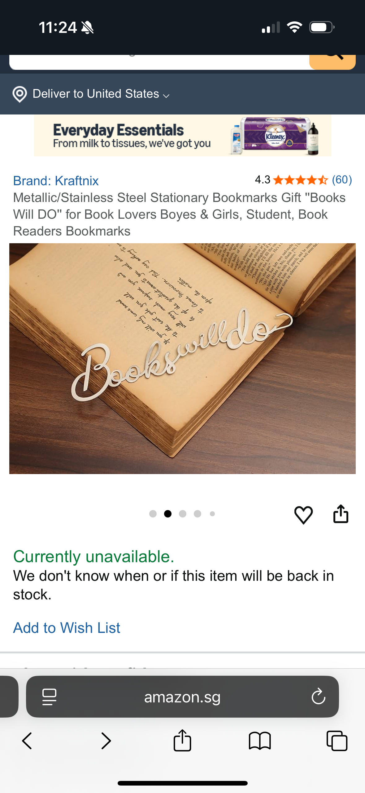 Metallic/Stainless Steel Stationary Bookmarks Gift ''Books Will DO'' for Book Lovers Boyes & Girls, Student, Book Readers Bookmarks