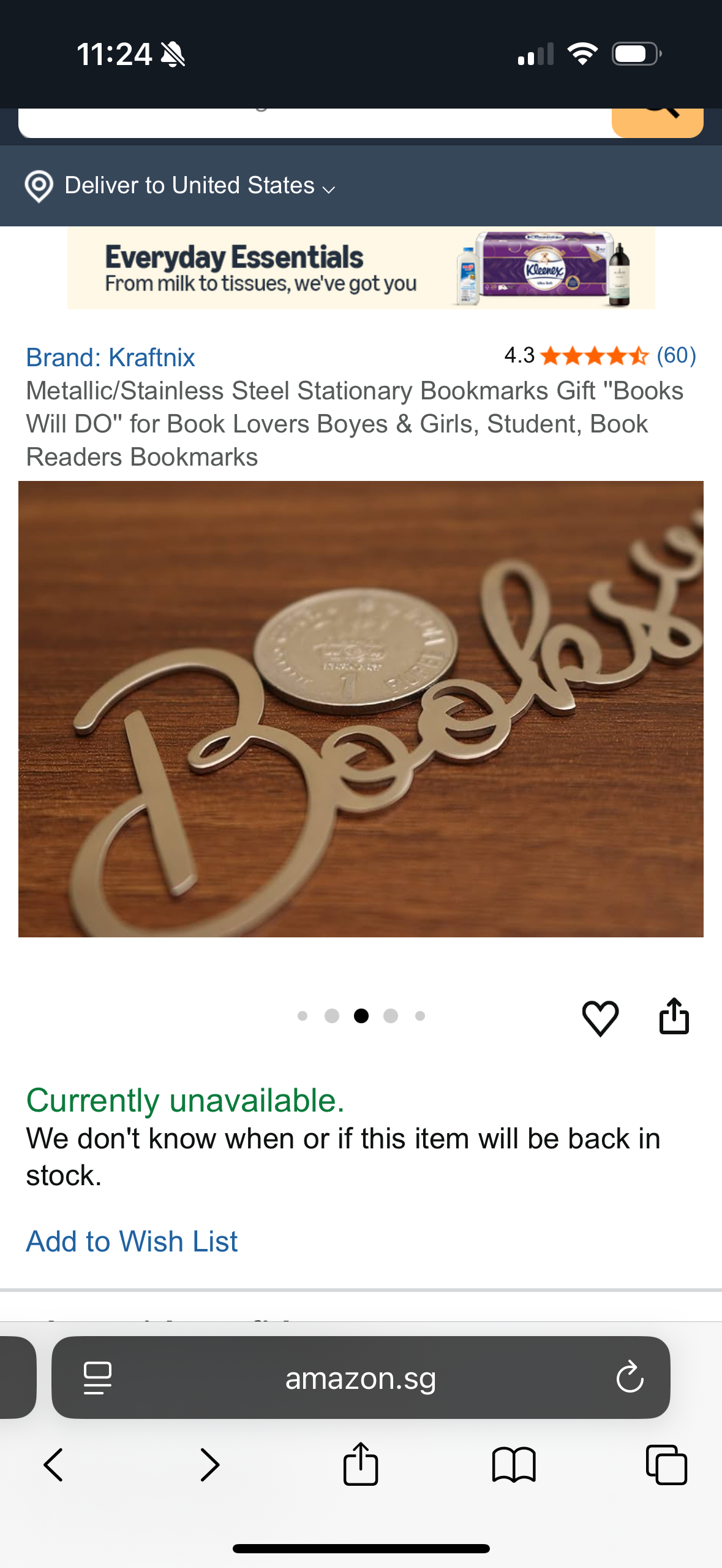 Metallic/Stainless Steel Stationary Bookmarks Gift ''Books Will DO'' for Book Lovers Boyes & Girls, Student, Book Readers Bookmarks