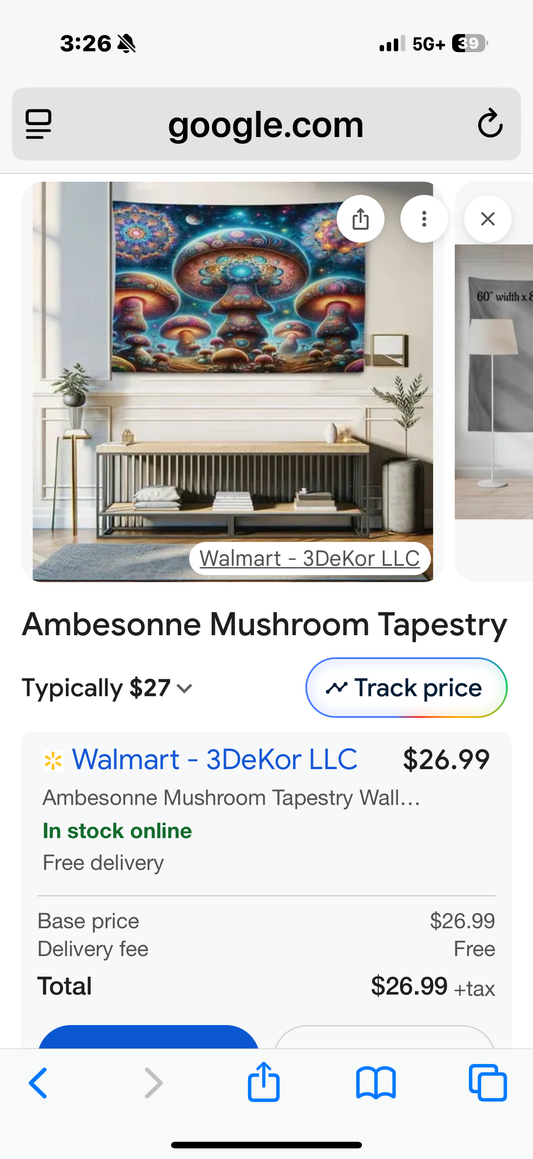 Ambesoone Mushroom Tapestry