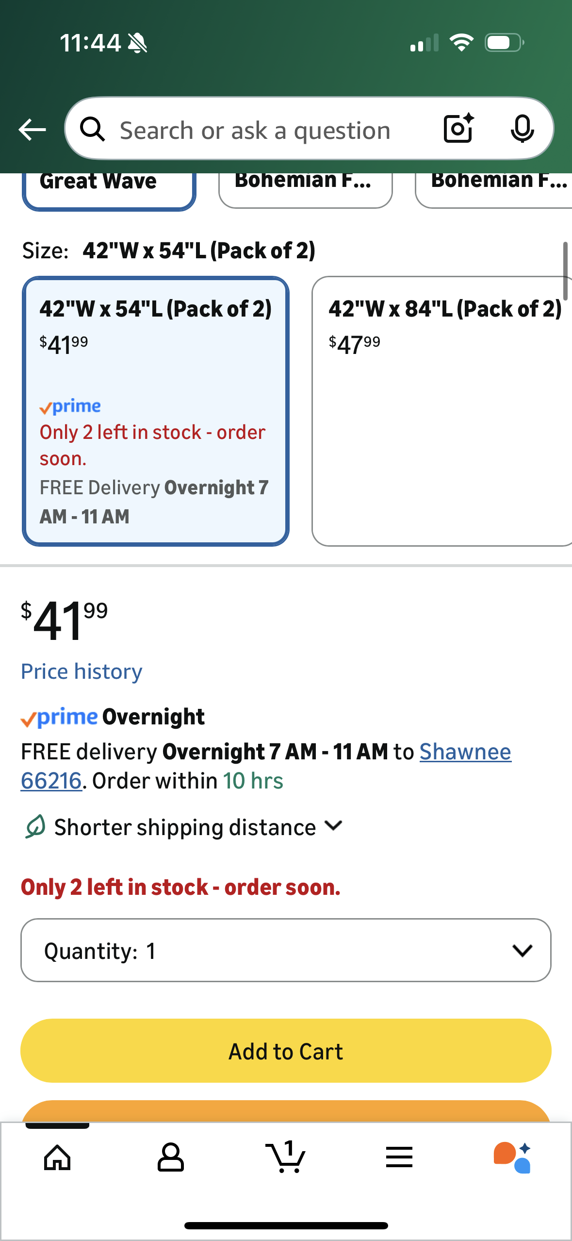 Jekeno Great Wave Blackout Curtains, Japanese Kanagawa Ocean Boat Decor, Cherry Blossom Sunset Shrine Gate Theme Grommet Window Drapes for Bedroom Living Room, 42 Wide 54 Long inches 2 Panels