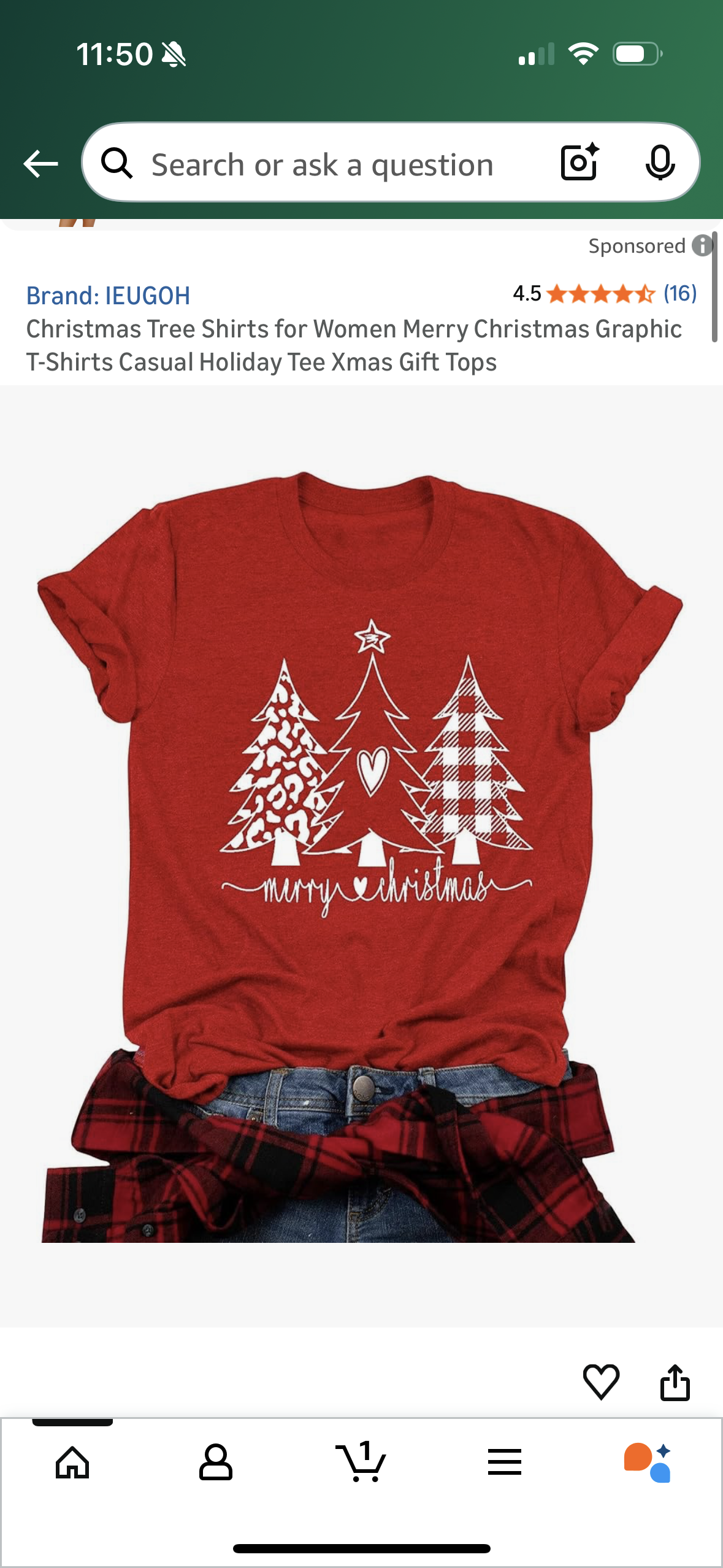 Christmas Tree Shirts for Women Merry Christmas Graphic (Size X-Large)