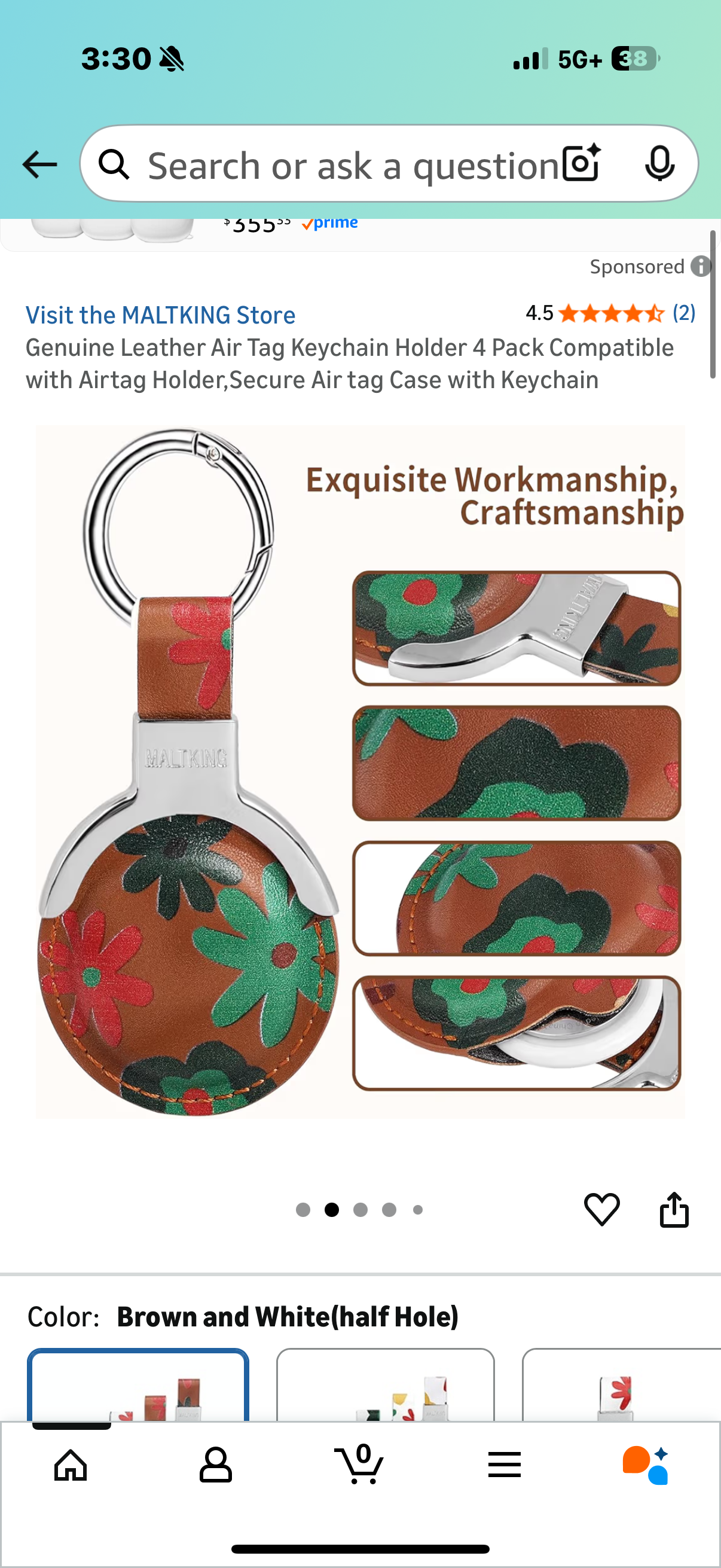 Genuine Leather Air Tag Keychain Holder 4 Pack Compatible with Airtag Holder,Secure Air tag Case with Keychain