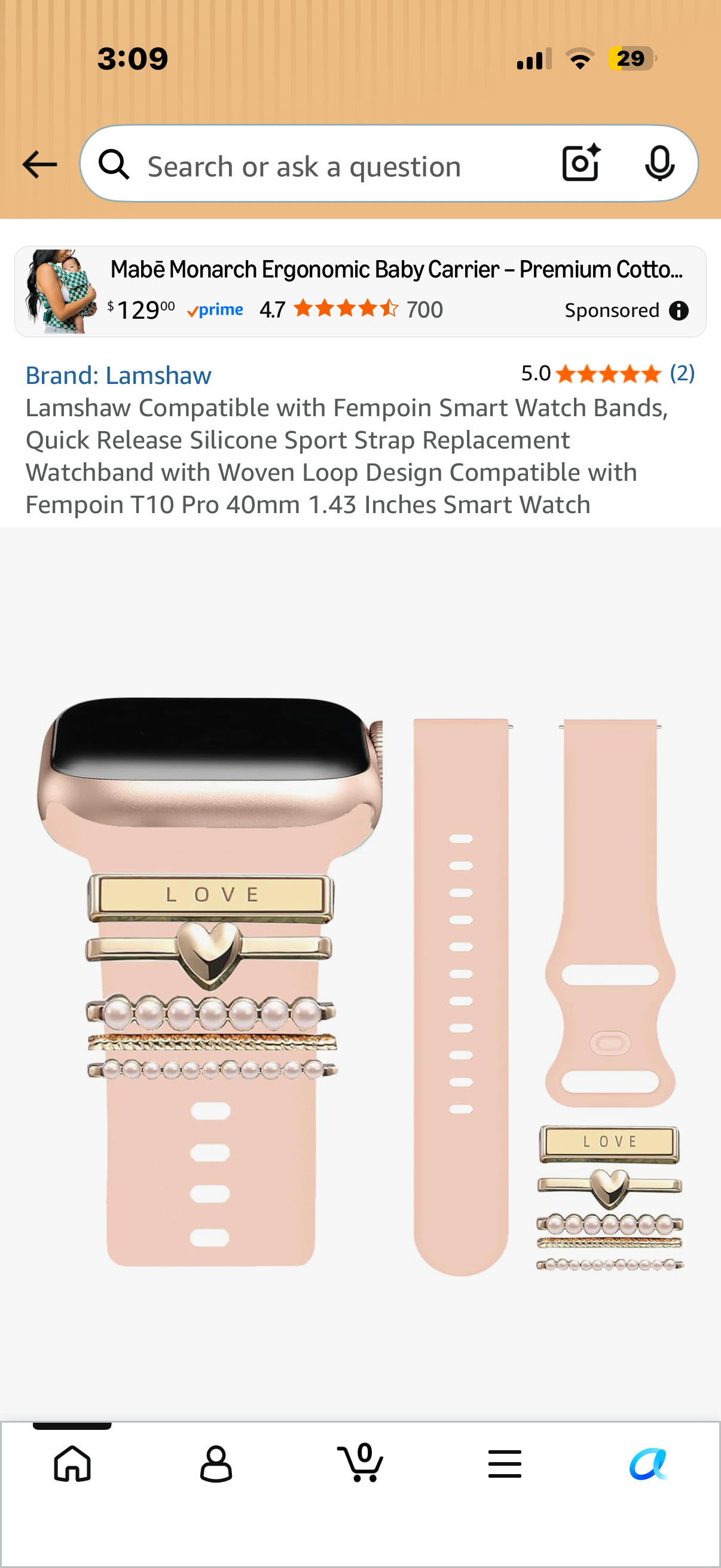 Smart Watch Bands, Quick Release Silicone Sport Strap Replacement Watchband with Woven Loop Design Compatible with Fempoin T10 Pro 40mm 1.43 Inches Smart Watch