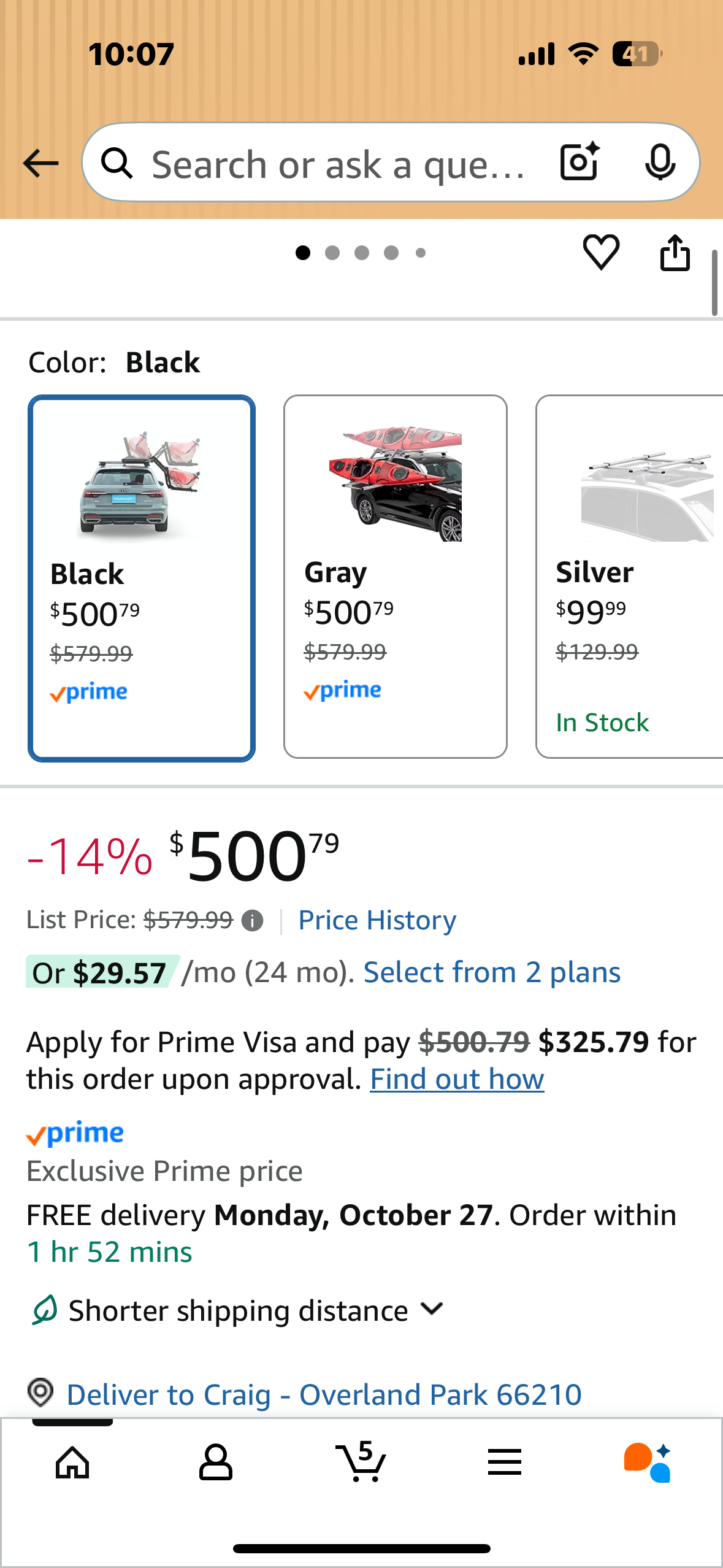 TOOENJOY Heavy-Duty Kayak Lift Assist Roof Rack, 100 LBS Capacity Kayak Canoe Rooftop Loader, Elevating Assist System for Easy Loading (W524)