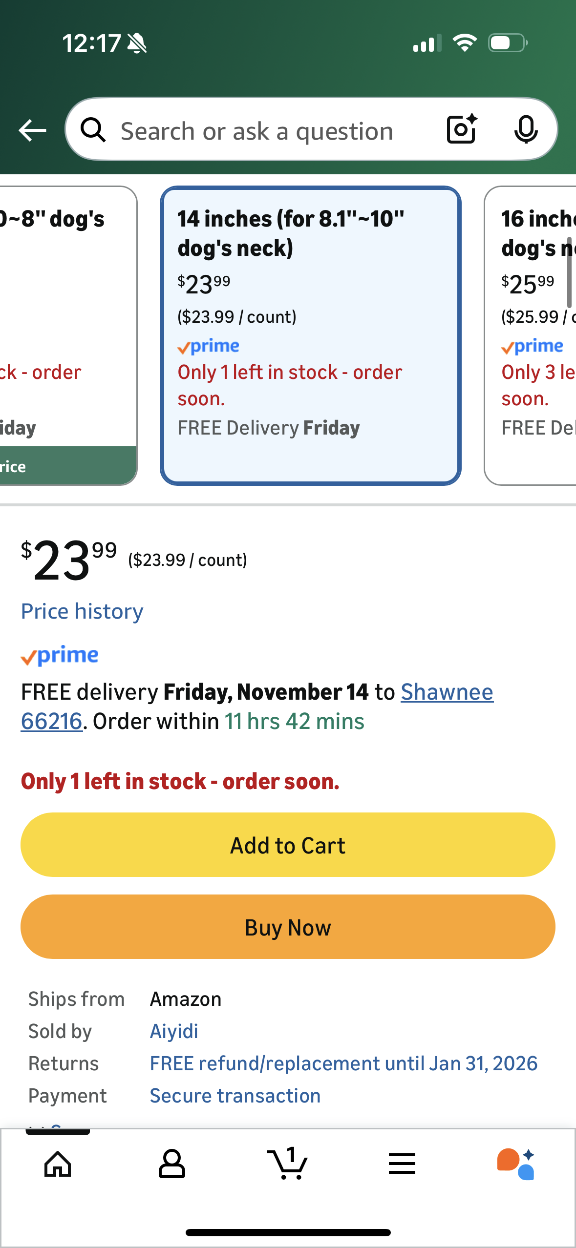 Strong 18K Gold Plated Dog Chain Collar Stainless Steel Width 10mm,12mm,15mm,18mm Cuban Link Choke Collar for Dog's Training,Daily Use (15mm,14'')