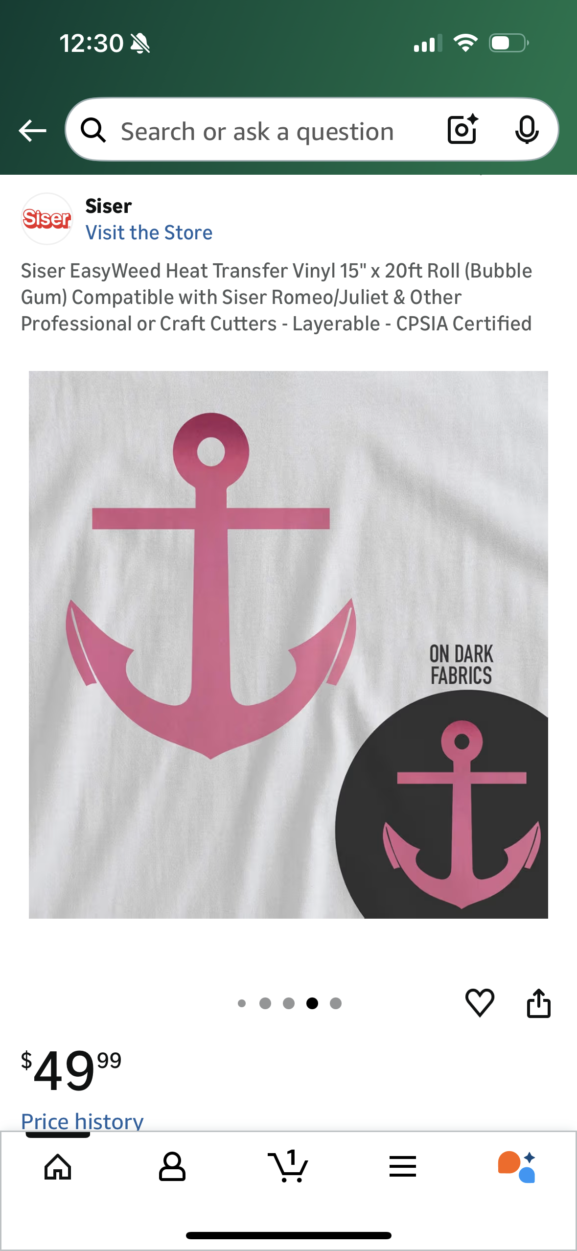 Siser EasyWeed Heat Transfer Vinyl 15" x 20ft Roll (Bubble Gum) Compatible with Siser Romeo/Juliet & Other Professional or Craft Cutters - Layerable - CPSIA Certified