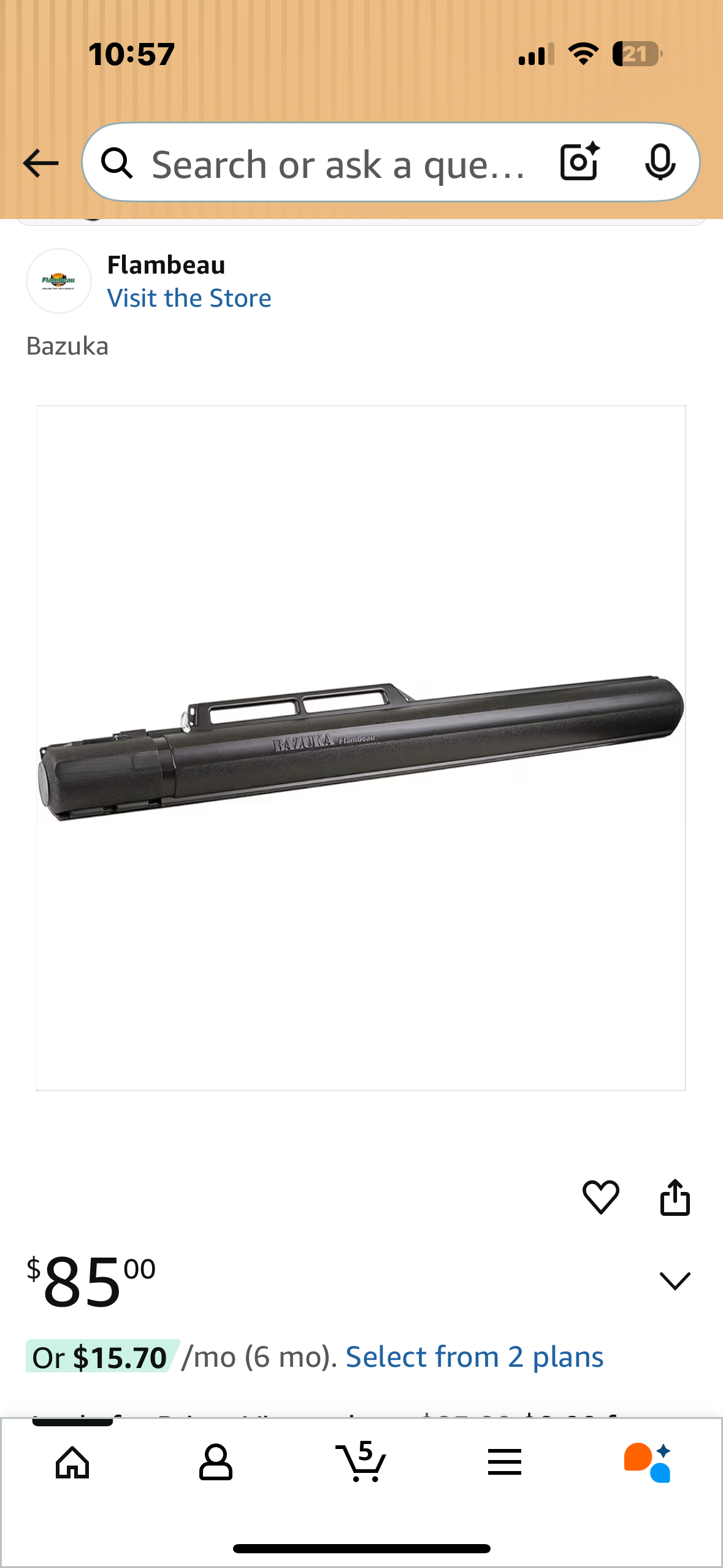 Flambeau 6085 Bazuka Fishing Rod Storage 63"-87"(W525)