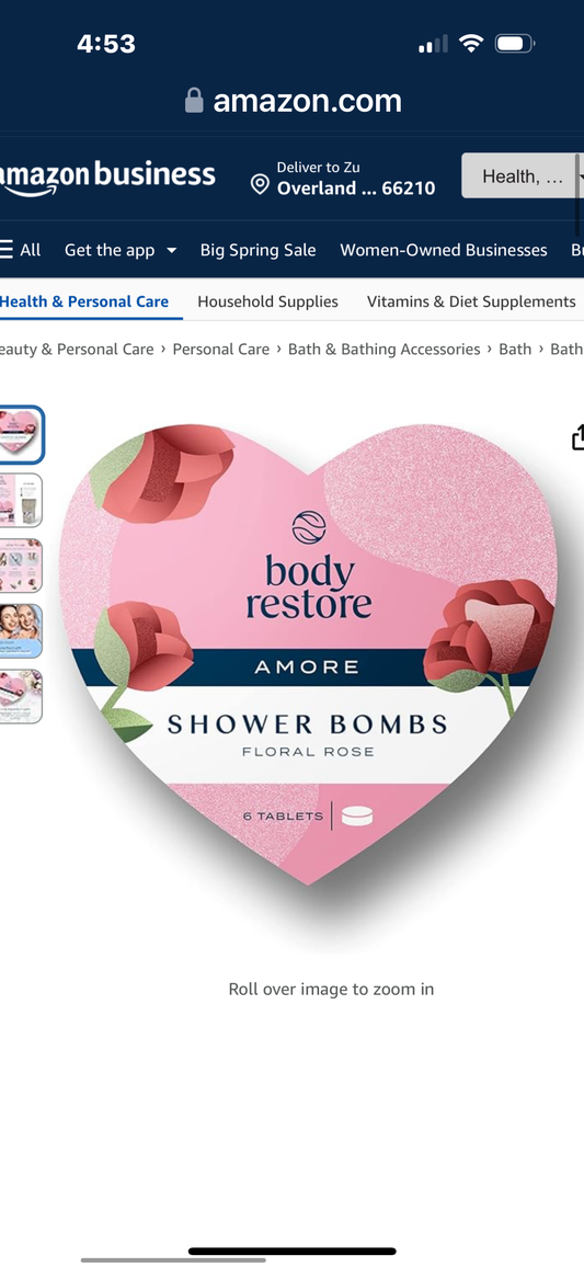 Body Restore Shower Steamers Aromatherapy 6 Pack - Relaxation Birthday Gifts for Women and Men, Travel Essentials, Stress Relief and Self Care - Rose