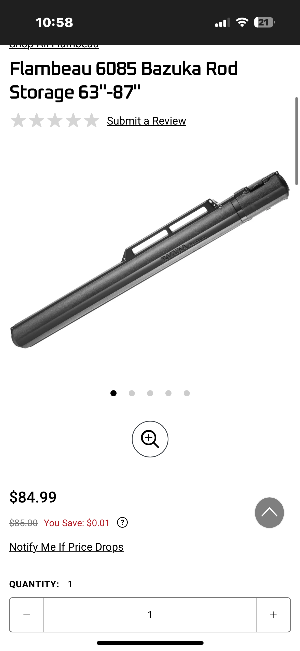 Flambeau 6085 Bazuka Fishing Rod Storage 63"-87"(W525)