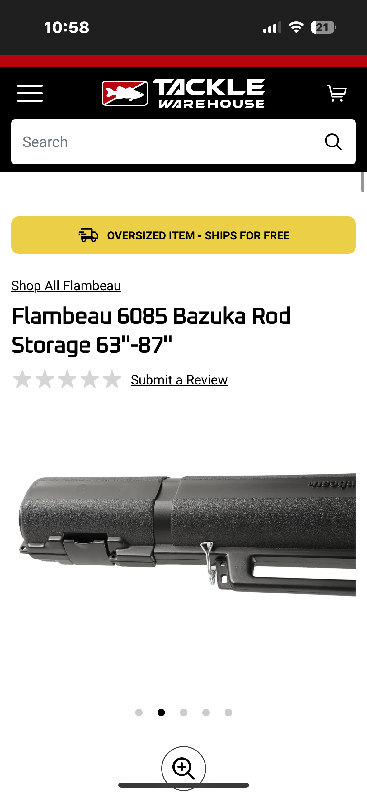 Flambeau 6085 Bazuka Fishing Rod Storage 63"-87"(W525)