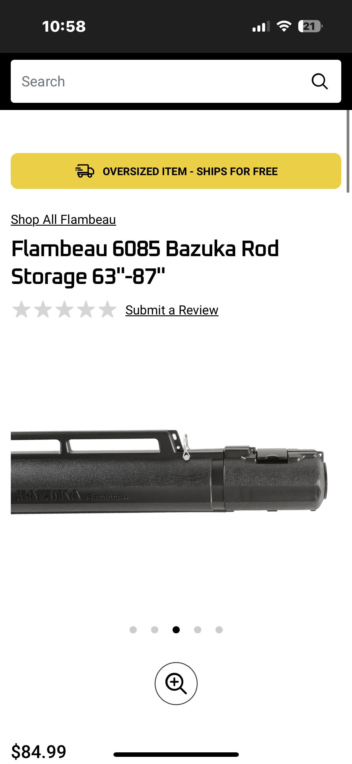 Flambeau 6085 Bazuka Fishing Rod Storage 63"-87"(W525)