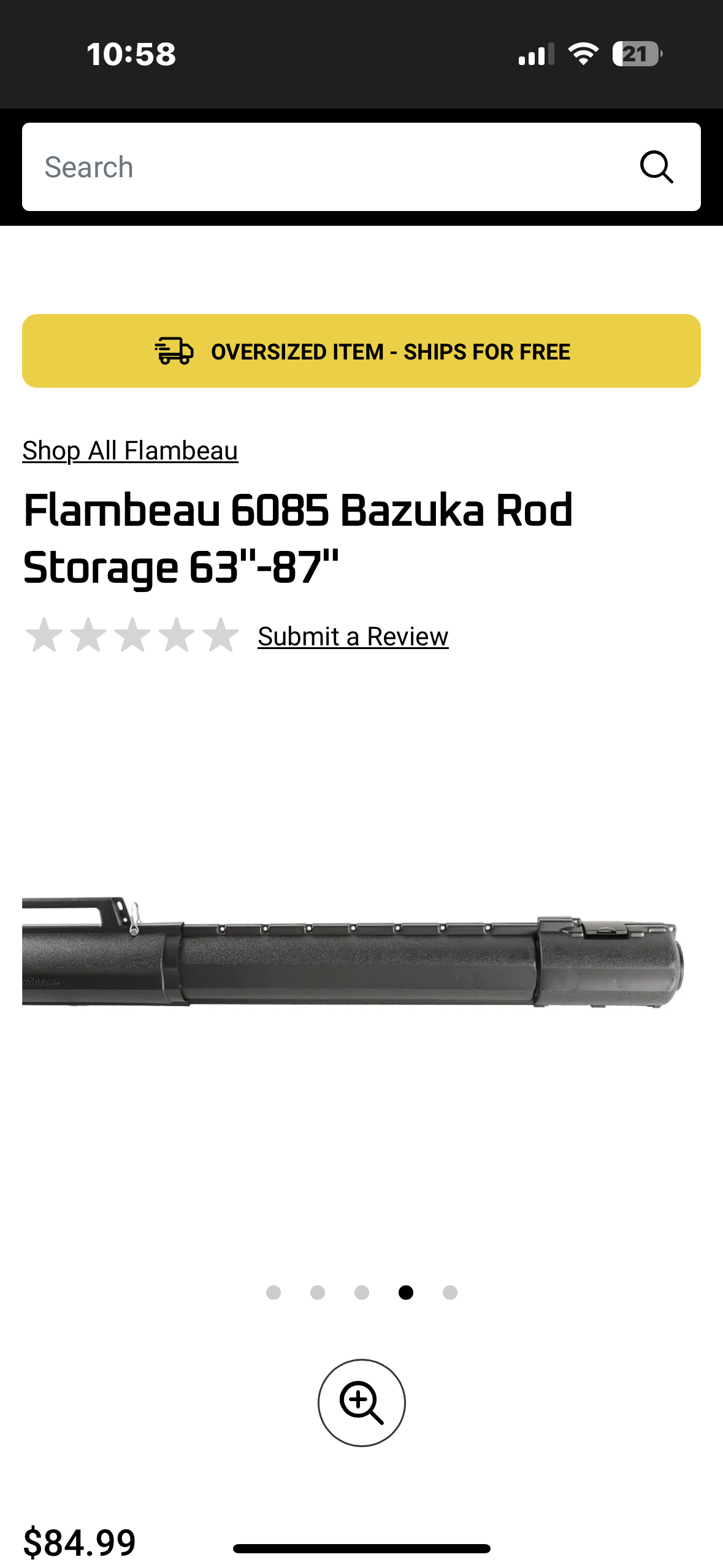 Flambeau 6085 Bazuka Fishing Rod Storage 63"-87"(W525)