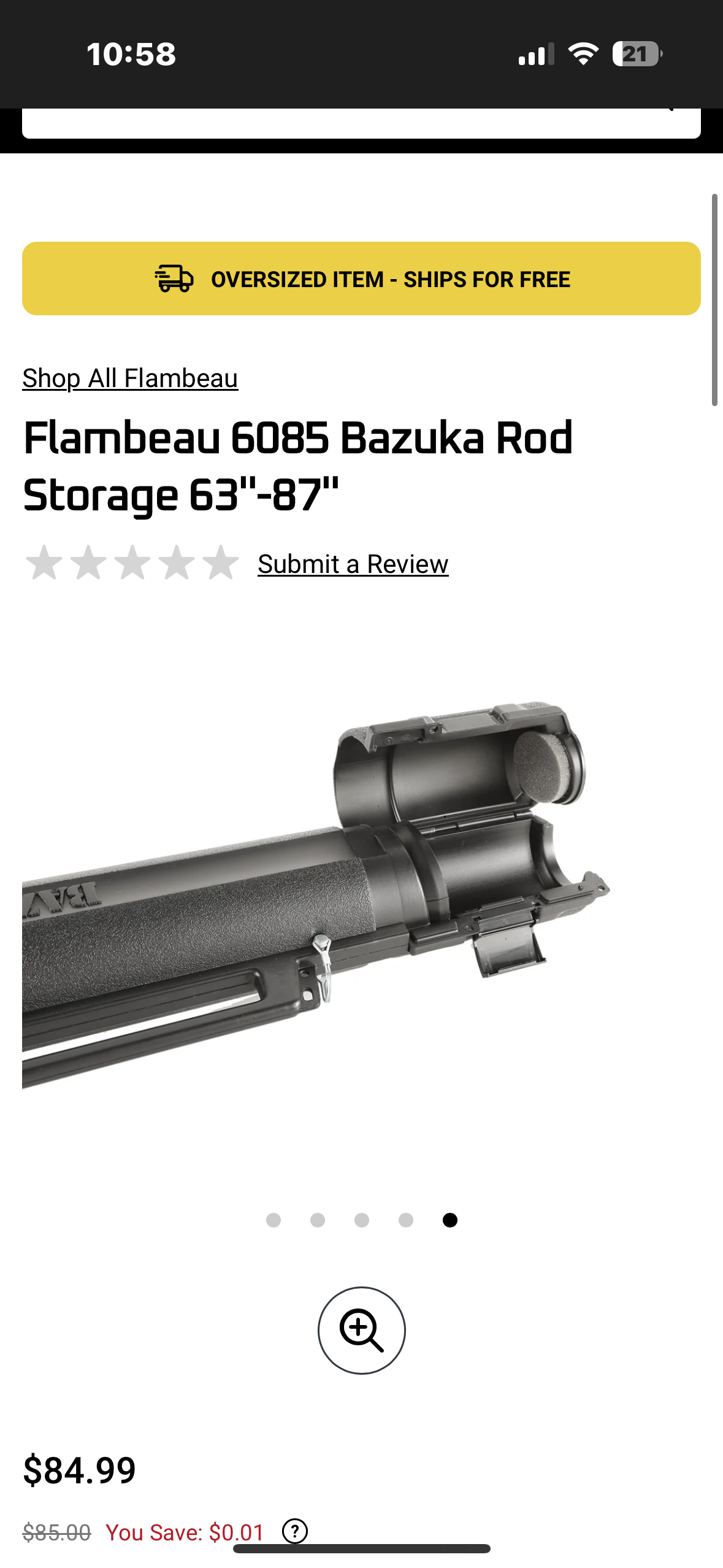 Flambeau 6085 Bazuka Fishing Rod Storage 63"-87"(W525)