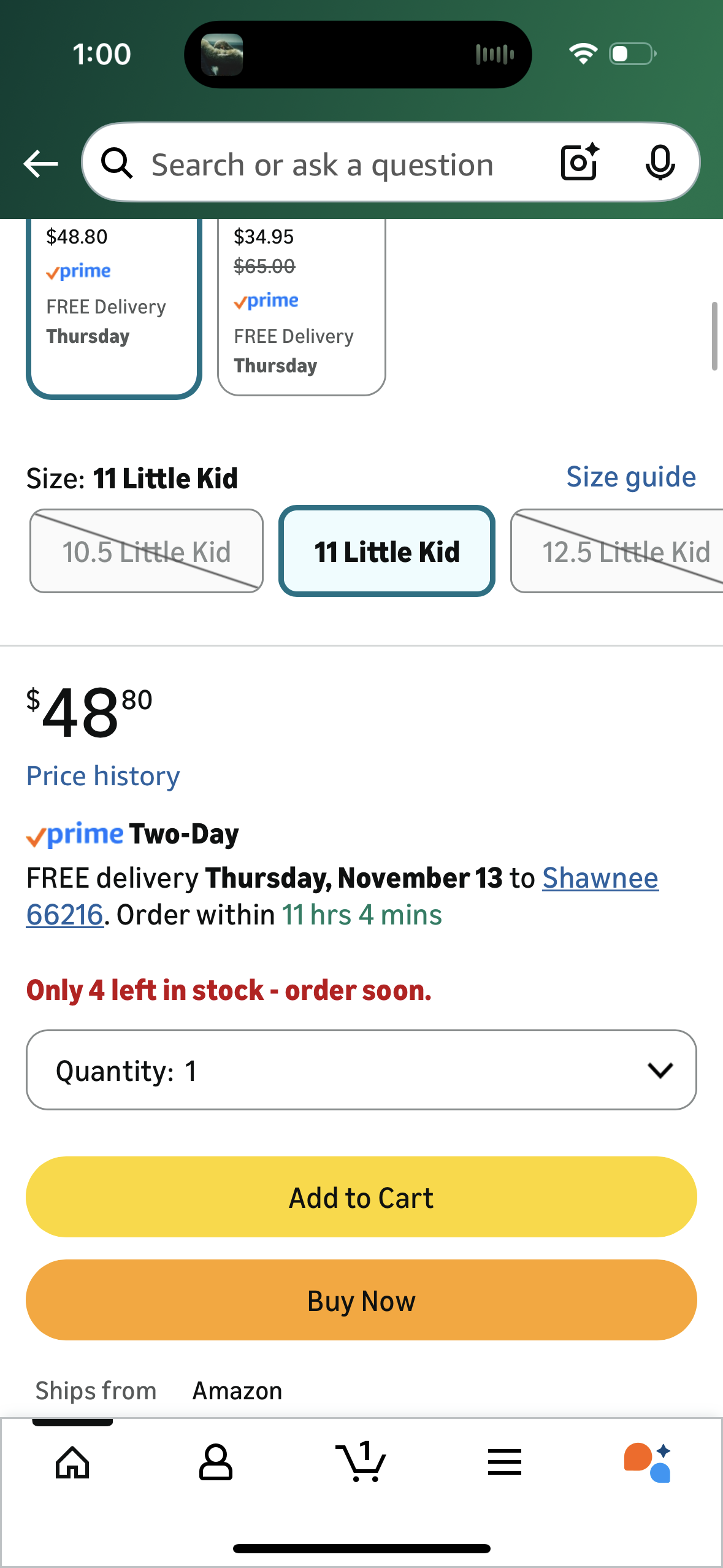 adidas Unisex-Child Rapidasport Running Shoe (Size 6.5 Big Kid)